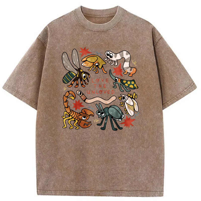 Love The Unloved Insects Pattern tshirt 100% cotton