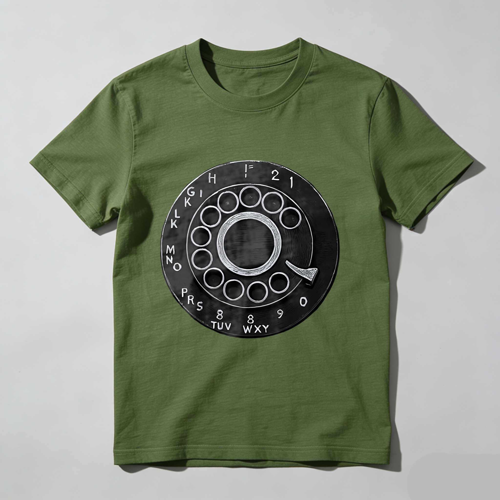 Retro Rotary Dial Phone T-Shirt Vintage Telephone Design Made In Usa Unisex Black Cotton Shirt Classic Communication Theme Graphic Tee