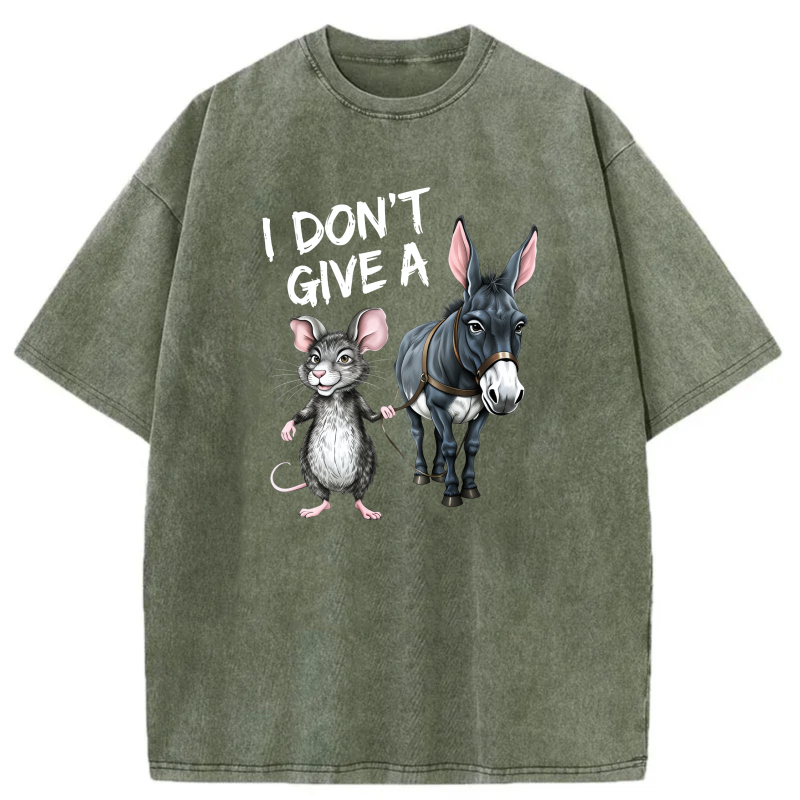 I Don't Give A Rat Or Donkey tshirt 100% cotton