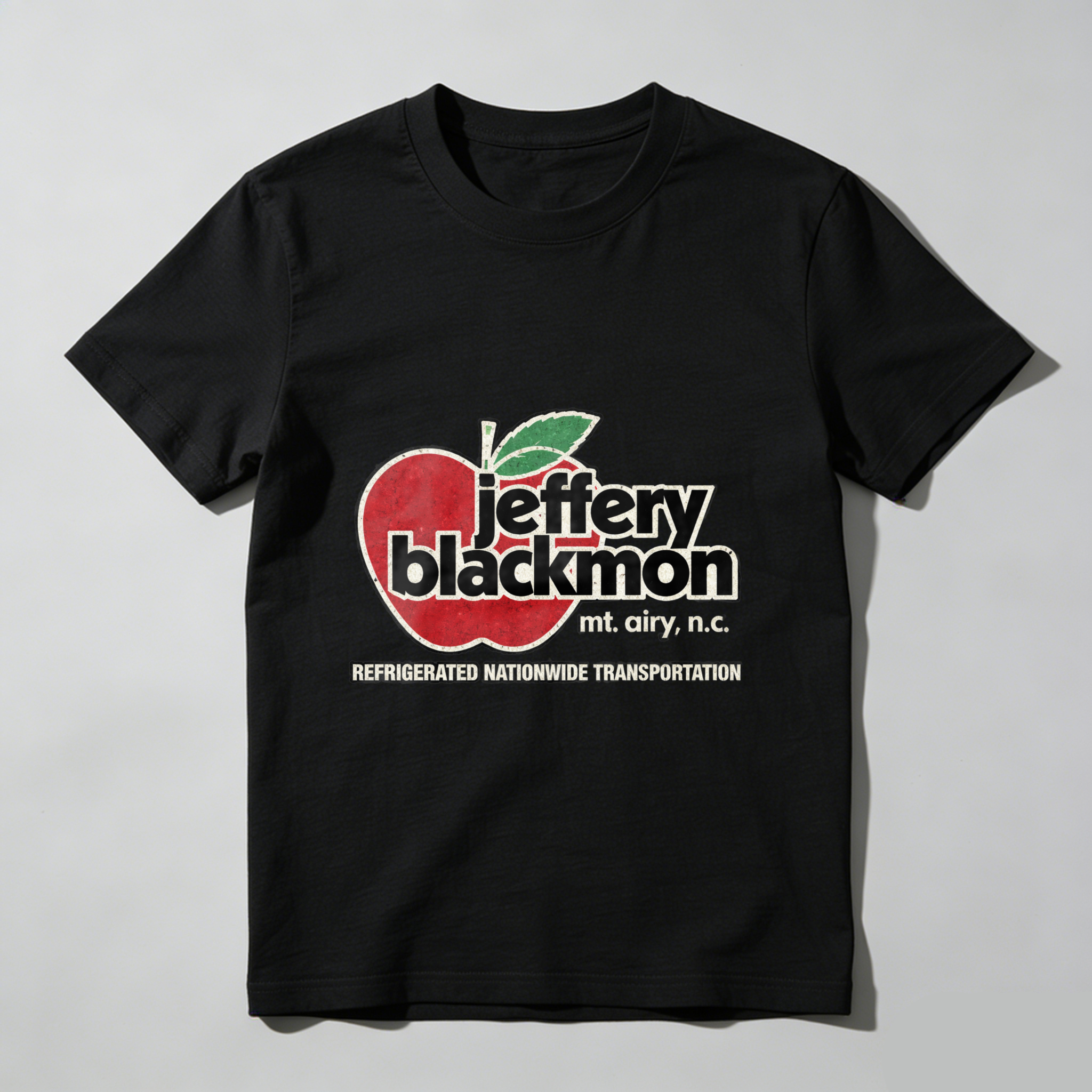 Jeffery Blackmon Mt Airy Nc Refrigerated Nationwide Transportation Apple Logo T Shirt