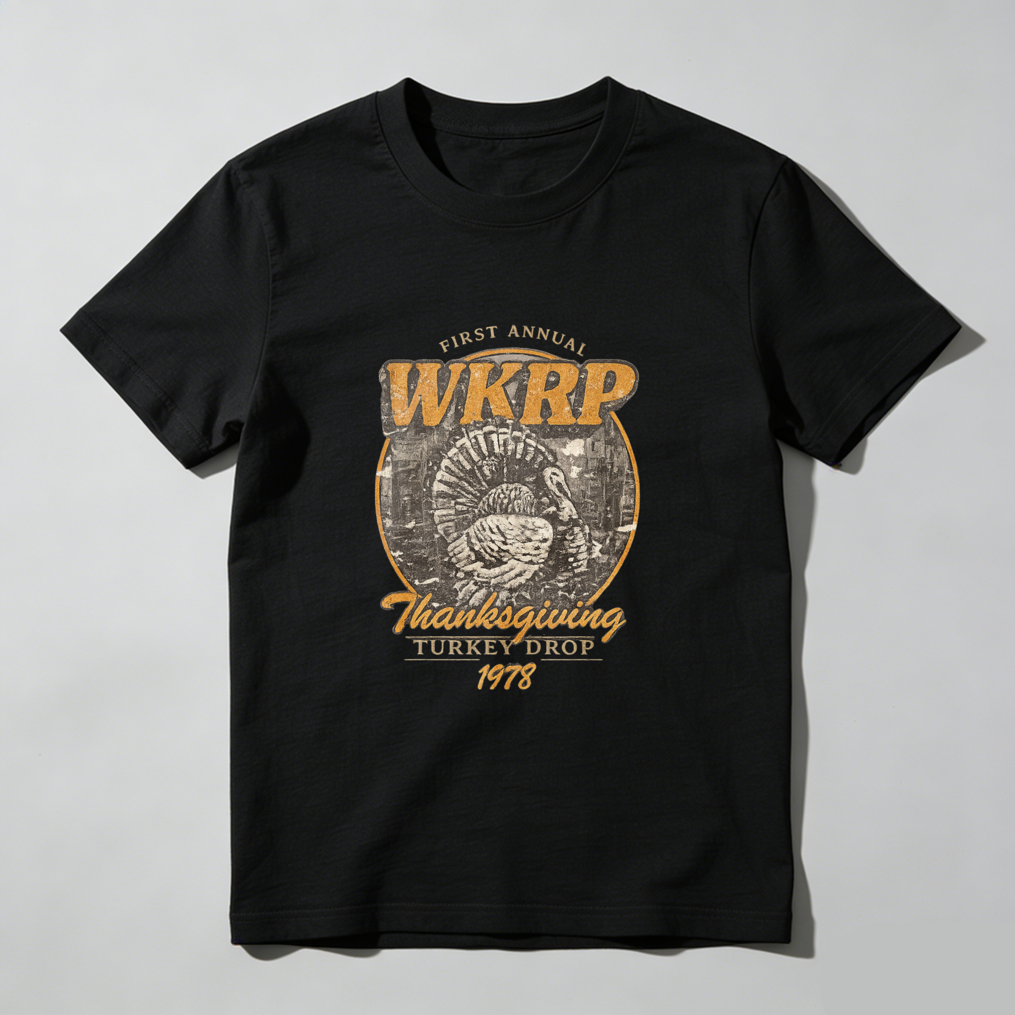 TEECURENT First Annual Wkrp Thanksgiving Turkey Drop 1978 T Shirt