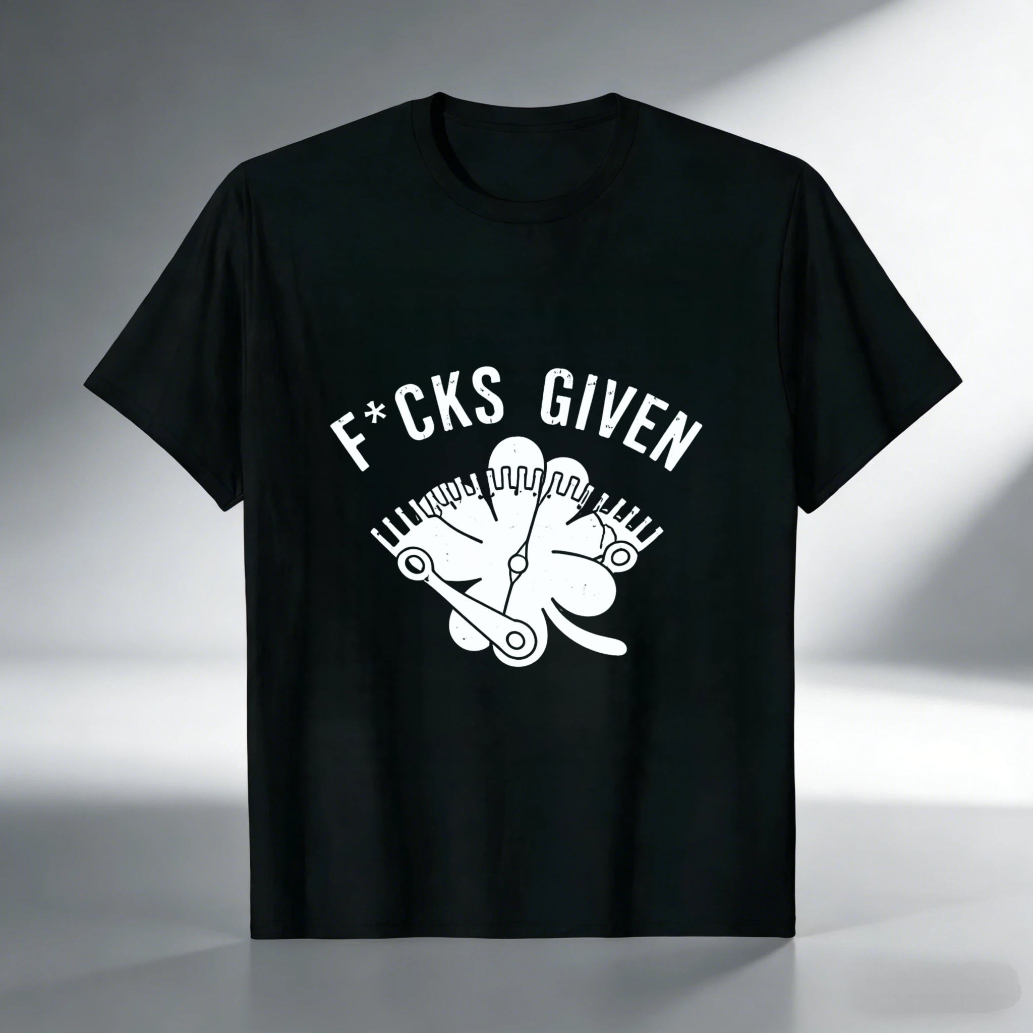 TEECURENT F Cks Given Clock Shirt With Clover Design Black T-Shirt For Men And Women Casual Wear Statement Tee