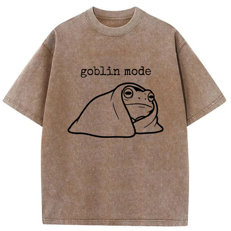 Goblin Mode Frog Outline Print tshirt 100% cotton