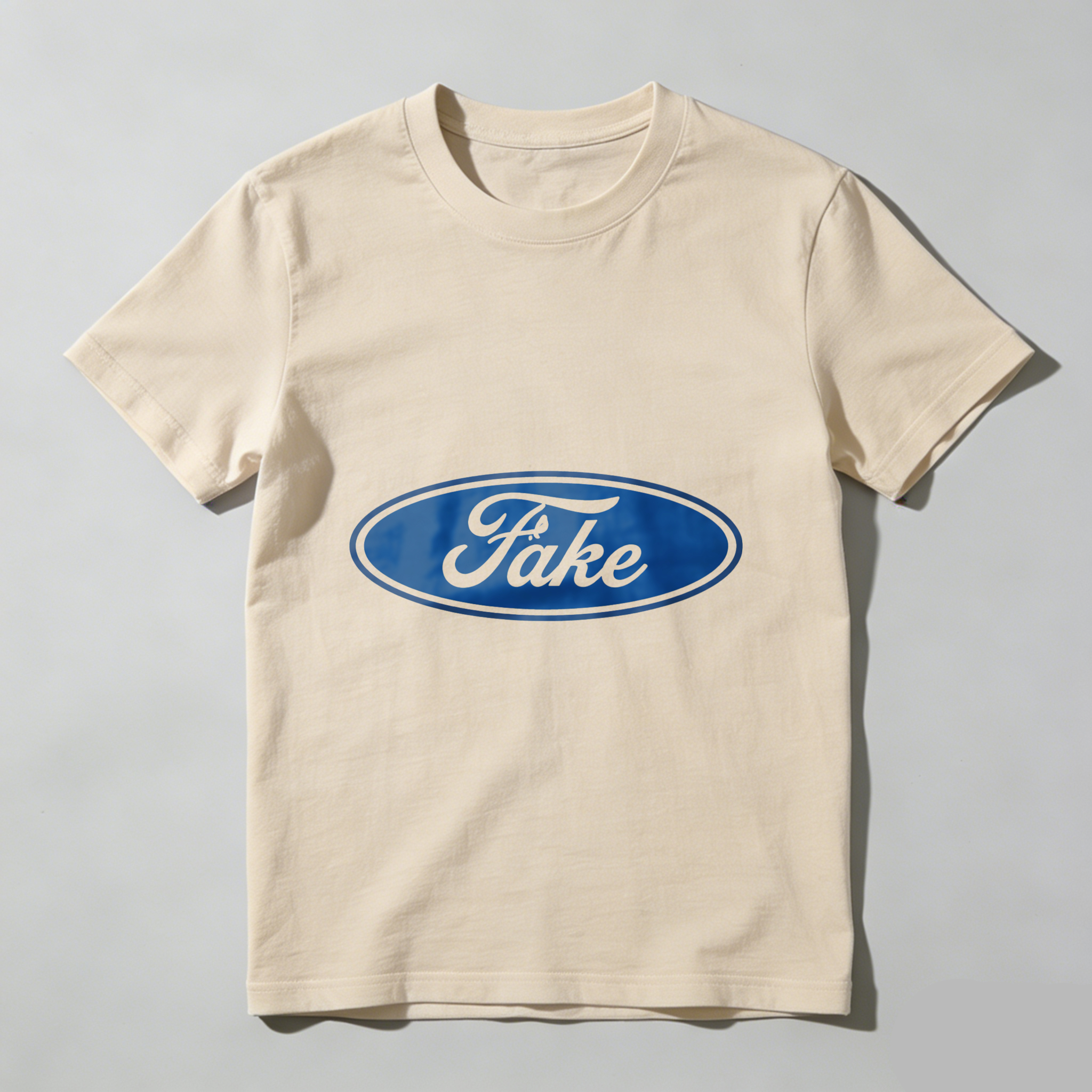 Fake Ford Logo T Shirt Black Men Women Casual Graphic Tee Fashion Statement Apparel