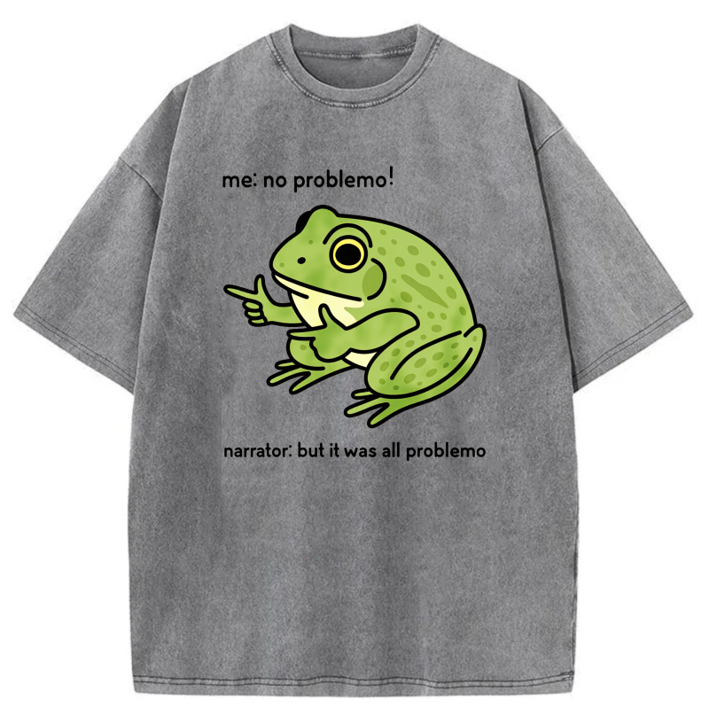 Frog Pointing With Text Above And Below tshirt 100% cotton