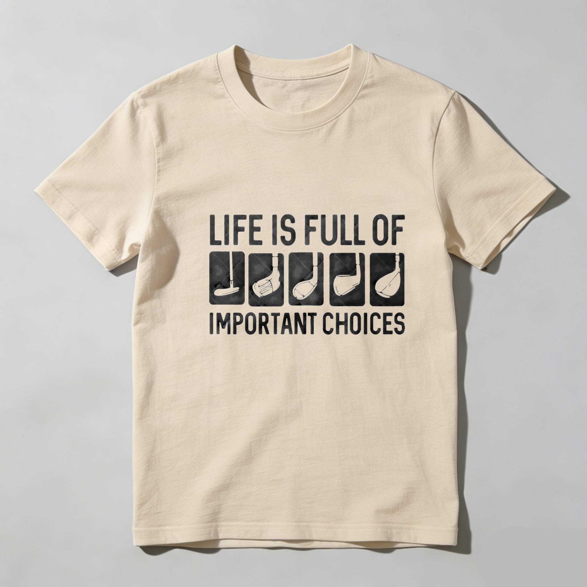 TEECURENT Life Is Full Of Important Choices Pure Cotton Short Sleeve T Shirt-TeeCurent