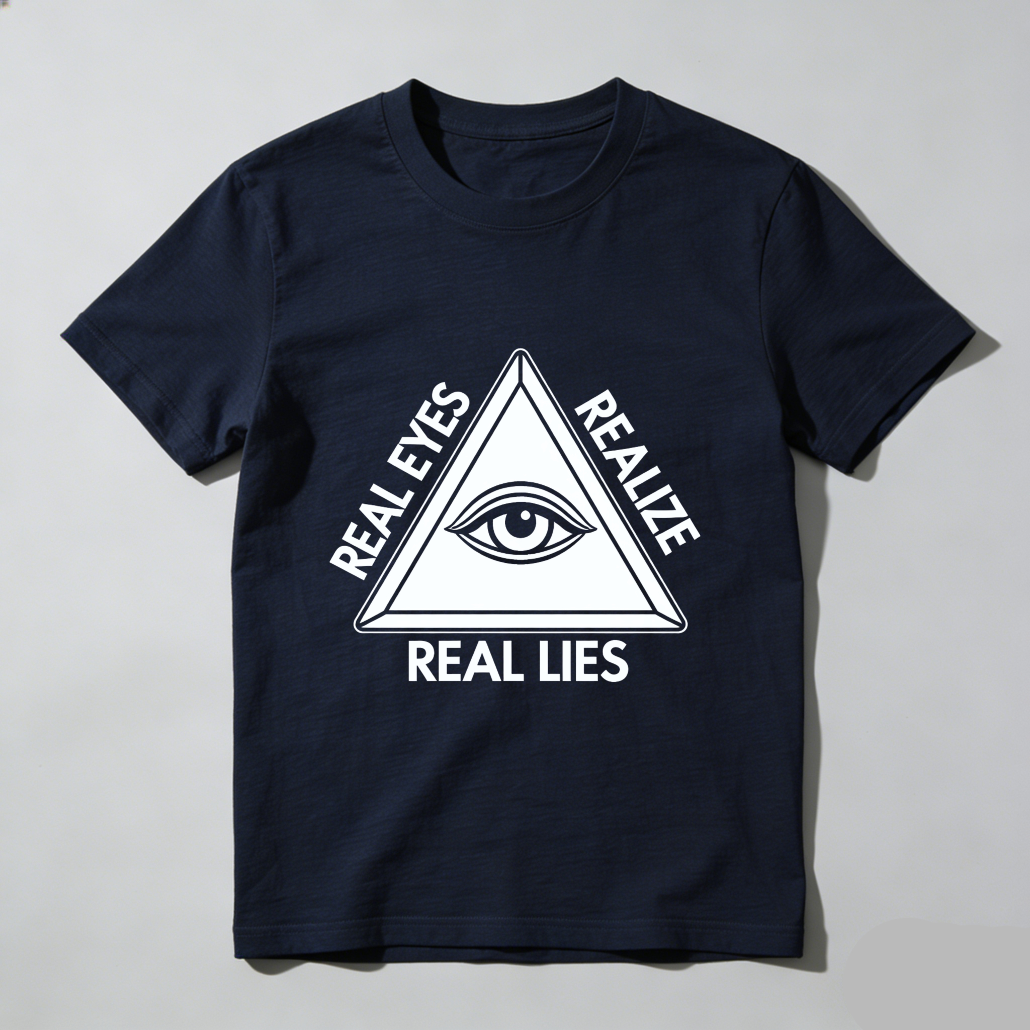 TEECURENT  Real Eyes Realize Real Lies Eye In Triangle TEECURENT