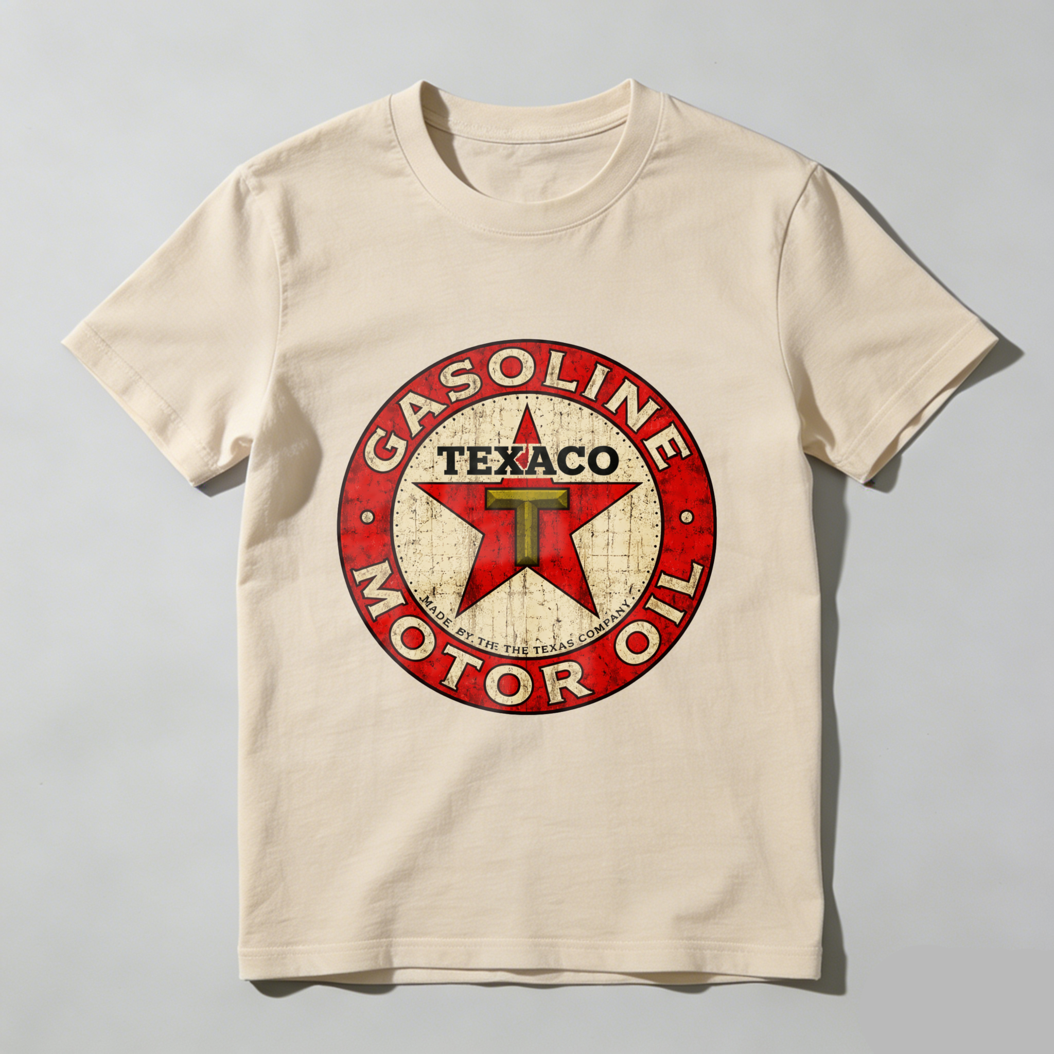 Texaco Gasoline Motor Oil Vintage Logo T Shirt Classic Retro Design Black Cotton Tee Men Women Unisex Apparel