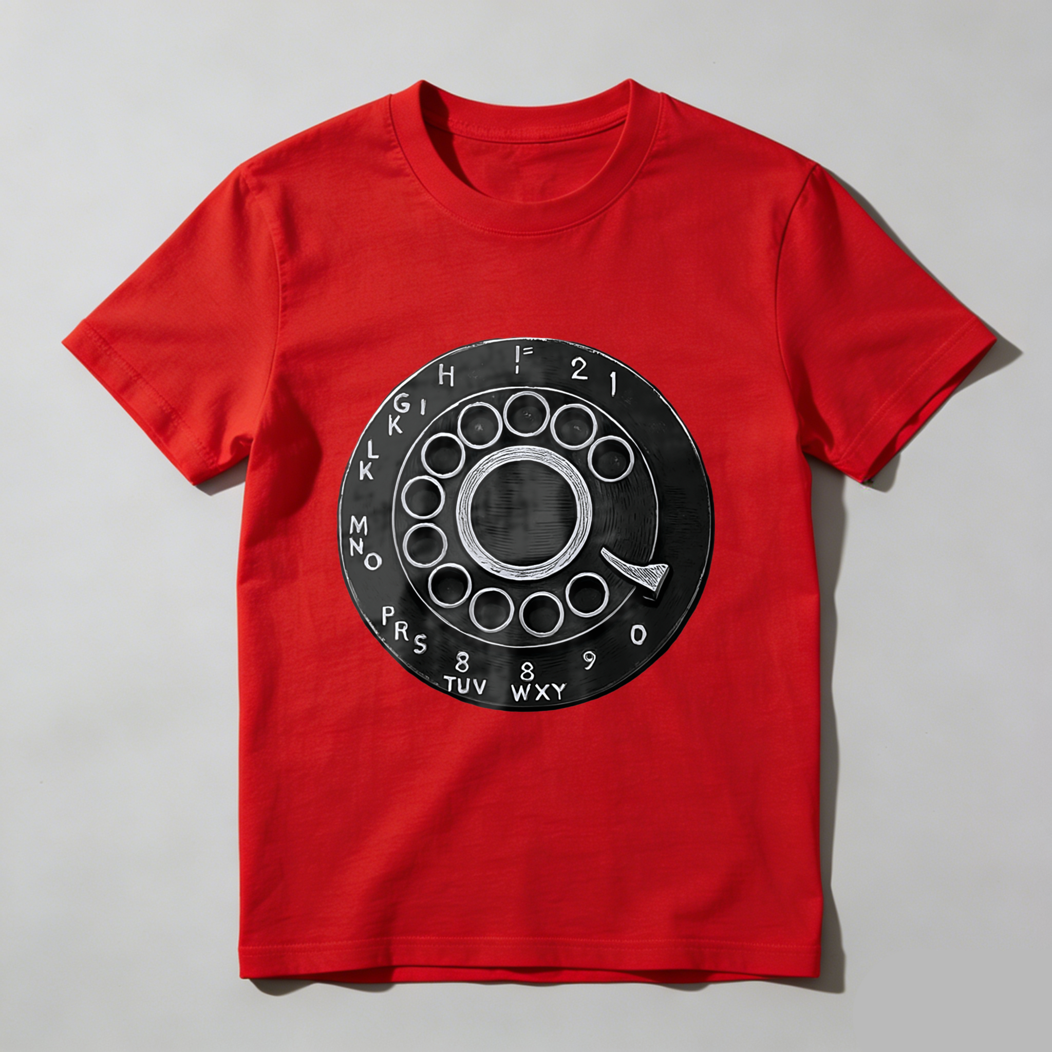 Retro Rotary Dial Phone T-Shirt Vintage Telephone Design Made In Usa Unisex Black Cotton Shirt Classic Communication Theme Graphic Tee