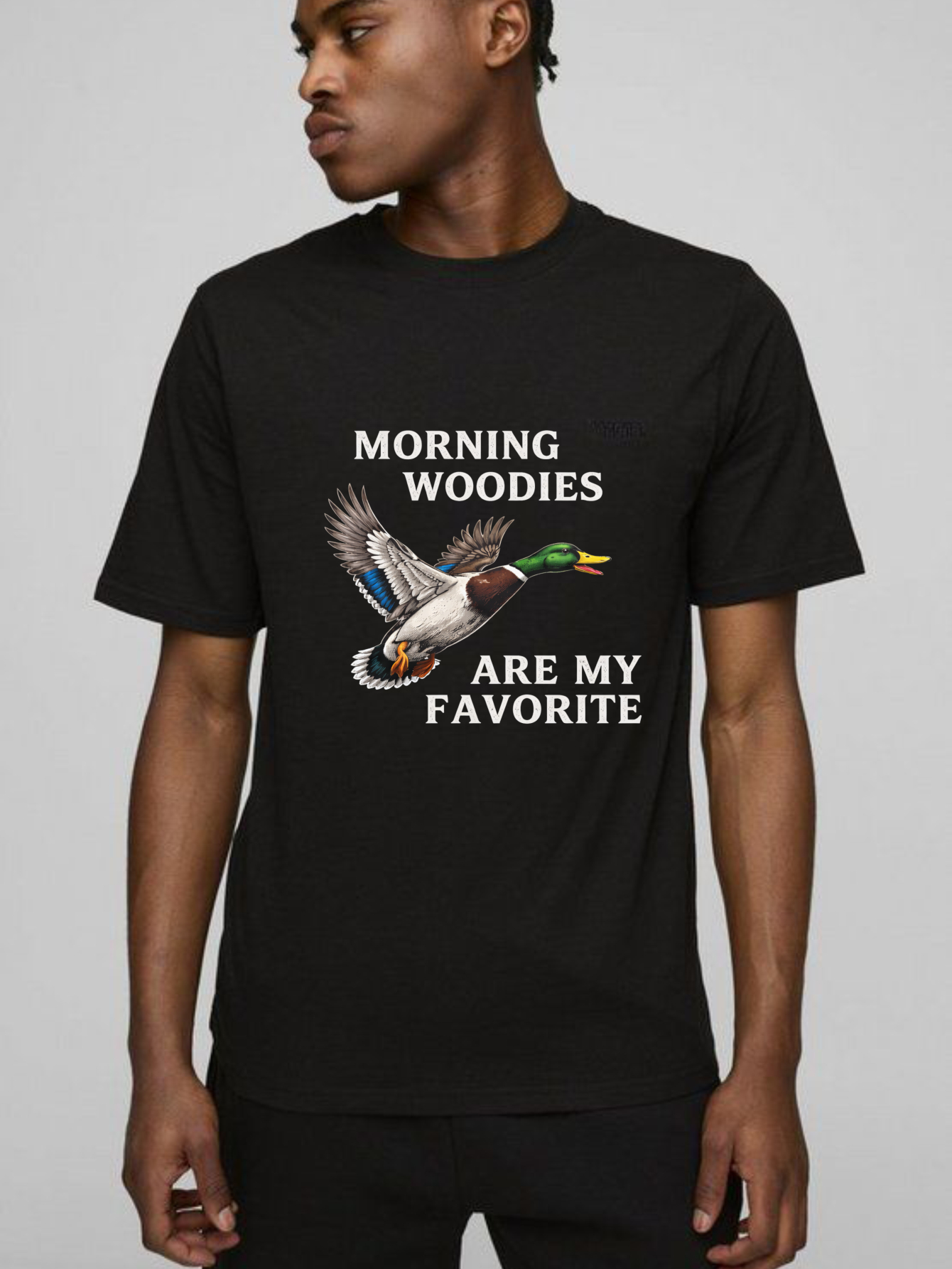 TEECURENT Morning Woodies Are My Favorite Duck Hunting T-Shirt For Men And Women Outdoor Hunting Gear Apparel-TeeCurent
