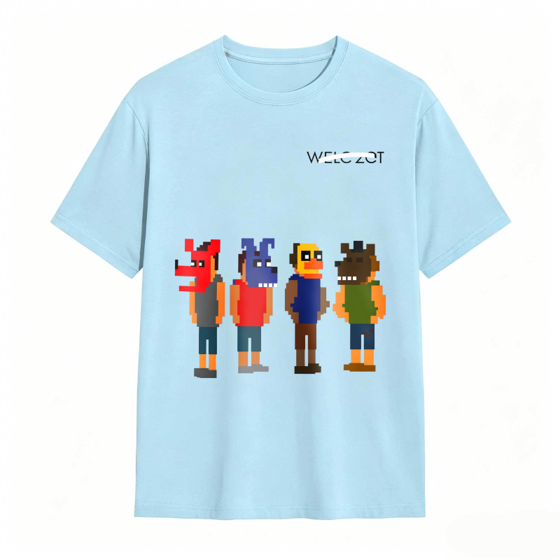 Pixel Art Characters With Text Welc Zot Unisex Classic T-shirt