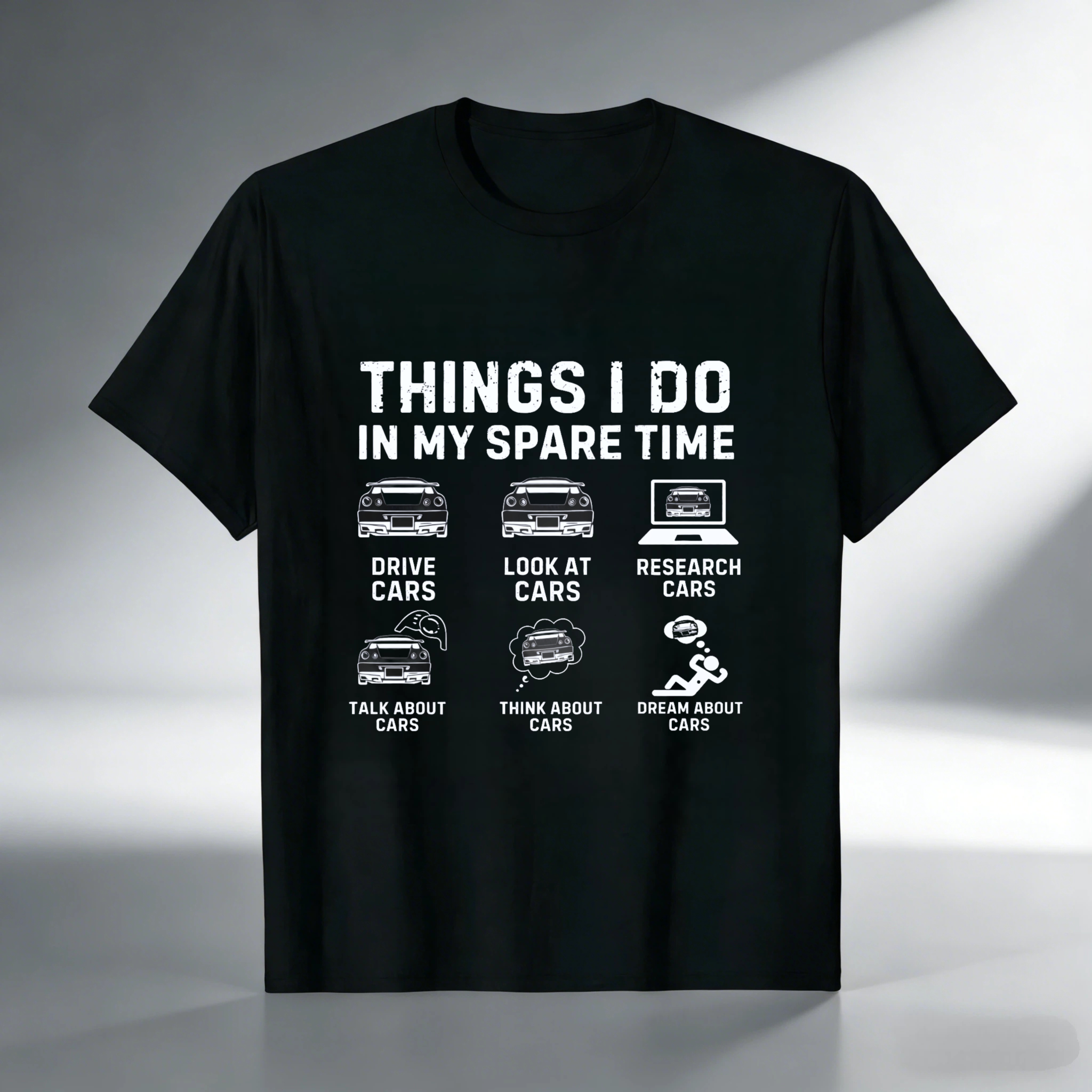 Things I Do In My Spare Time Car Enthusiast T-Shirt For Men And Women Automotive Lover Gift Idea With Fun Car Related Activities Design