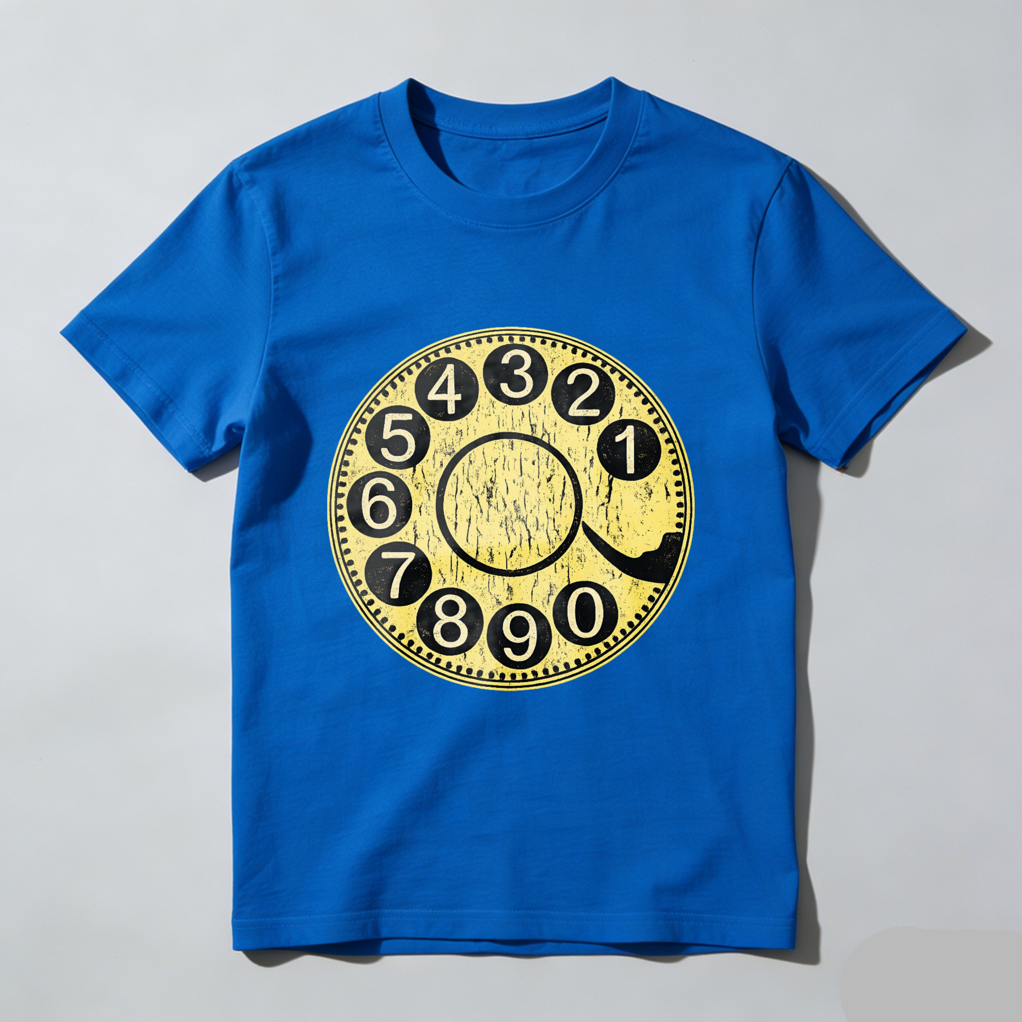 Vintage Rotary Dial Phone T-Shirt Made In Usa Retro Telephone Design Black Cotton Shirt Unisex Classic Style Gift For Tech Enthusiasts