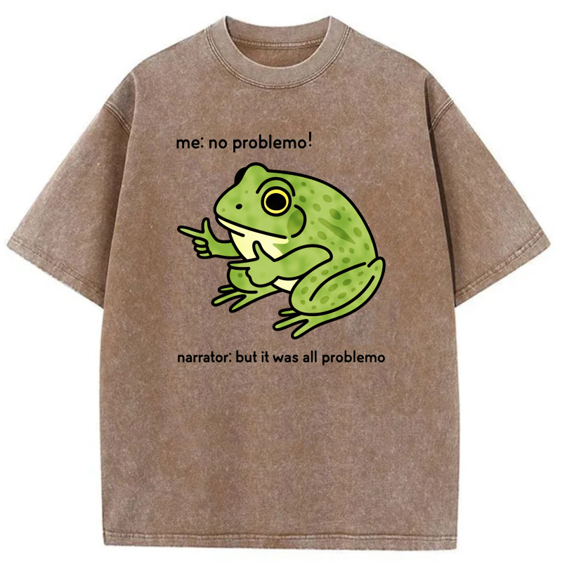 Frog Pointing With Text Above And Below tshirt 100% cotton
