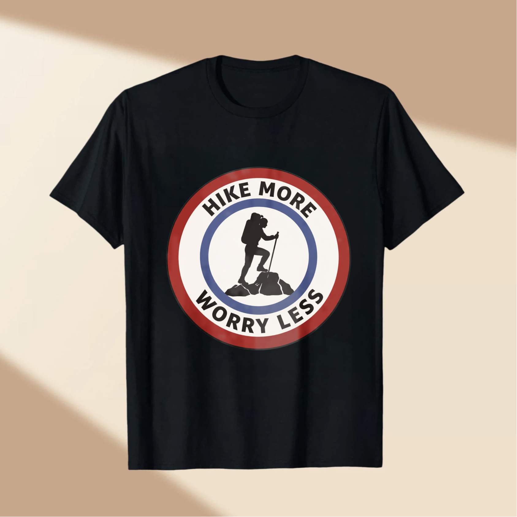 TEECURENT Hike More Worry Less Outdoor Adventure T Shirt For Hiking Enthusiasts And Nature Lovers WOMEN