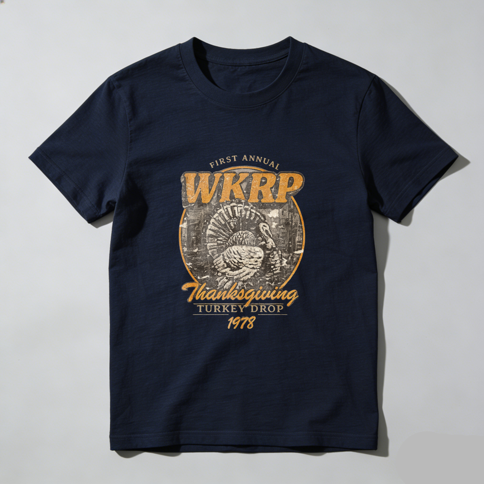 TEECURENT First Annual Wkrp Thanksgiving Turkey Drop 1978 T Shirt