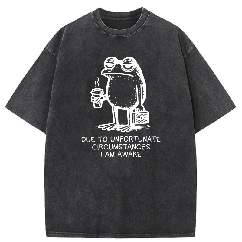 Frog Holding Coffee And Suitcase tshirt 100% cotton