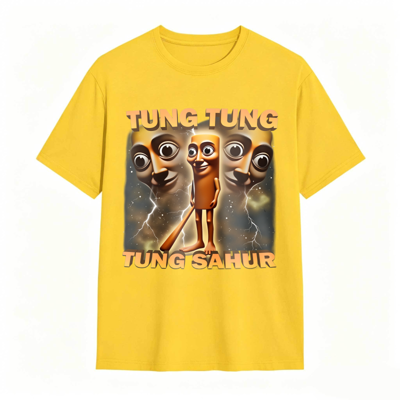 100% Cotton Tung Tung Tung Sahur Graphic Tee