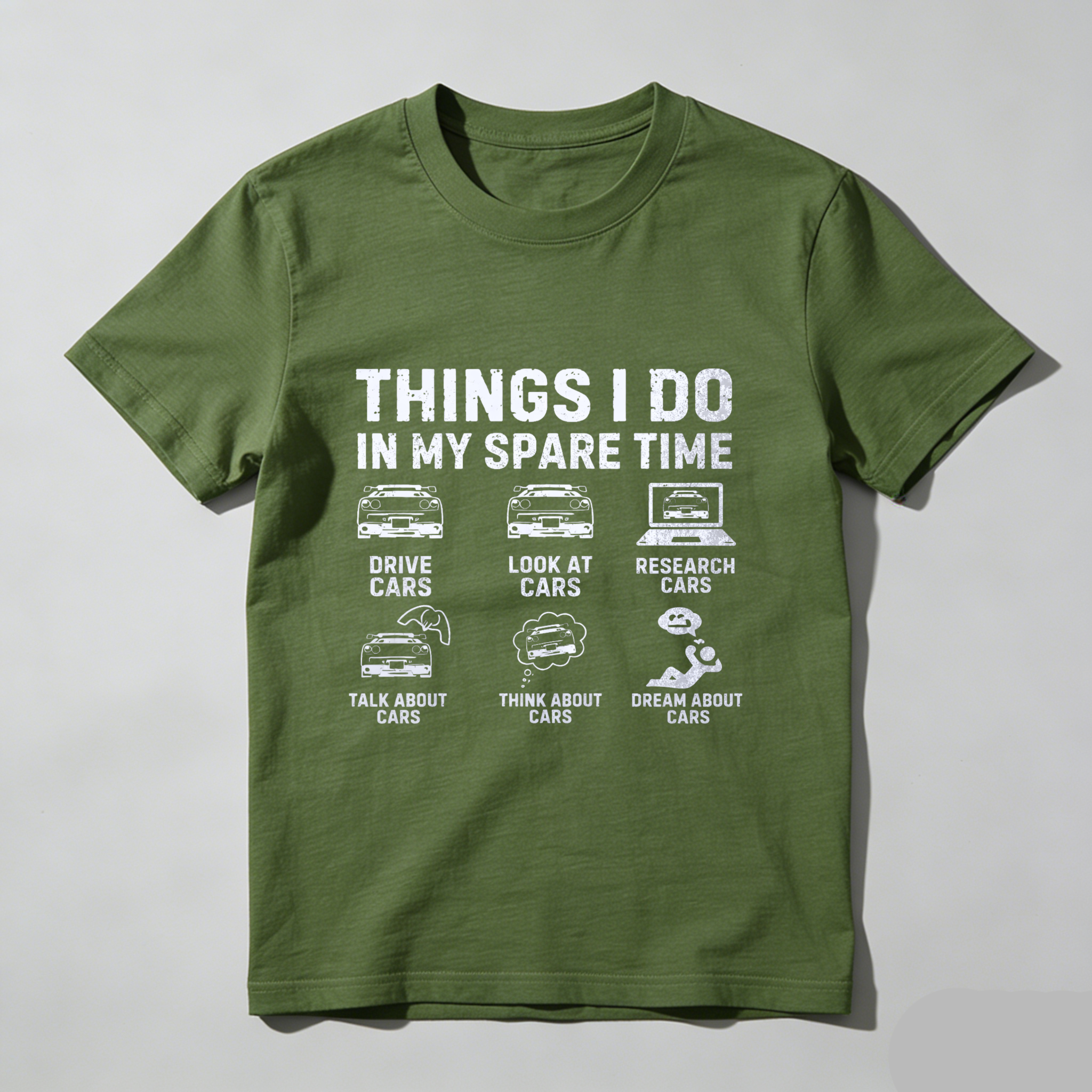 Things I Do In My Spare Time Car Enthusiast T-Shirt For Men And Women Automotive Lover Gift Shirt With Fun Car Related Activities Design