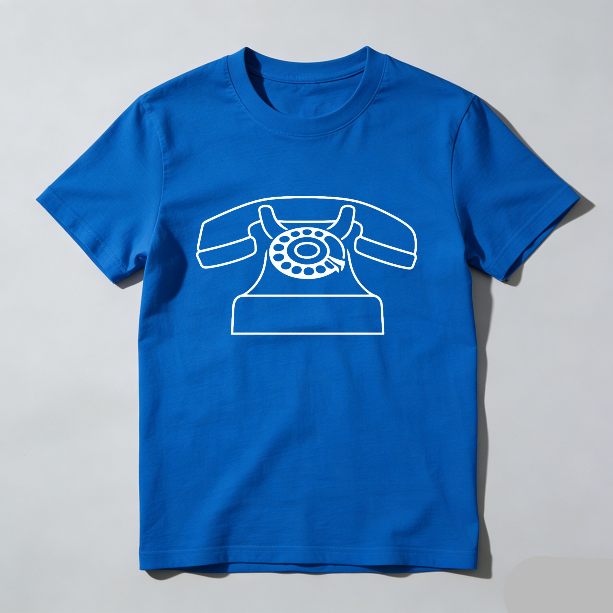 Retro Telephone Graphic T Shirt Made In Usa Black Unisex Casual Top Vintage Phone Design Men Women Apparel