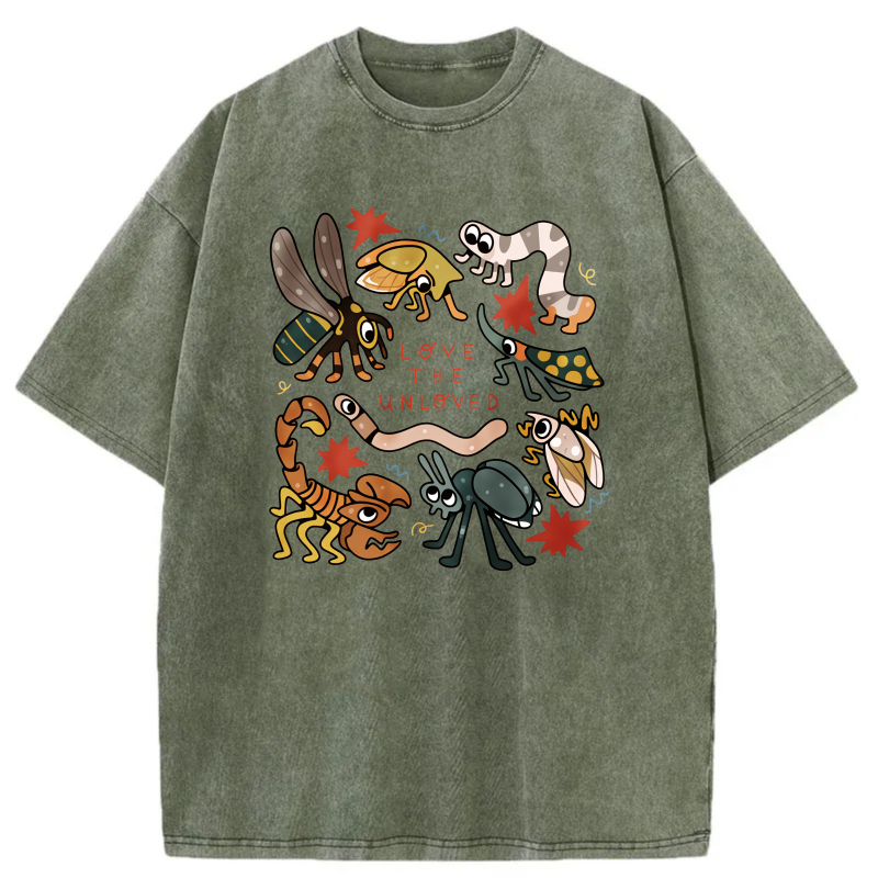 Love The Unloved Insects Pattern tshirt 100% cotton