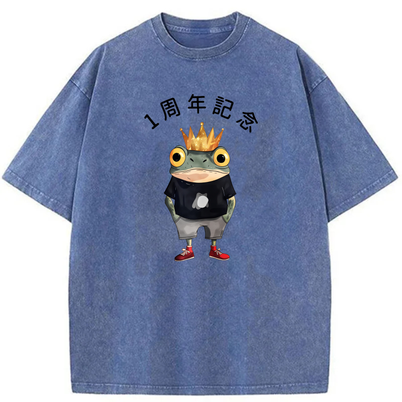 Frog With Crown And Red Shoes tshirt 100% cotton