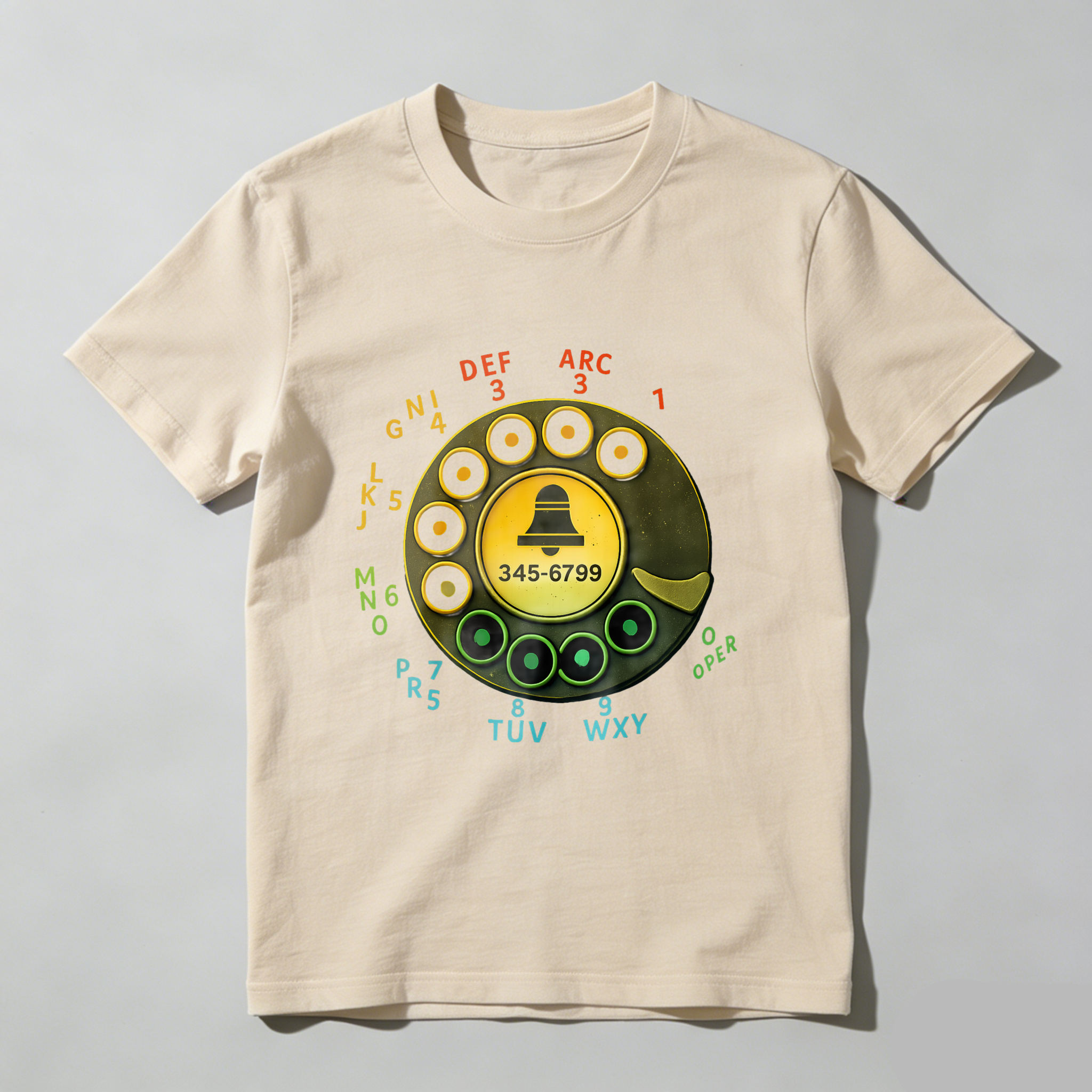 Retro Rotary Phone Dial T-Shirt Vintage Telephone Design Made In Usa