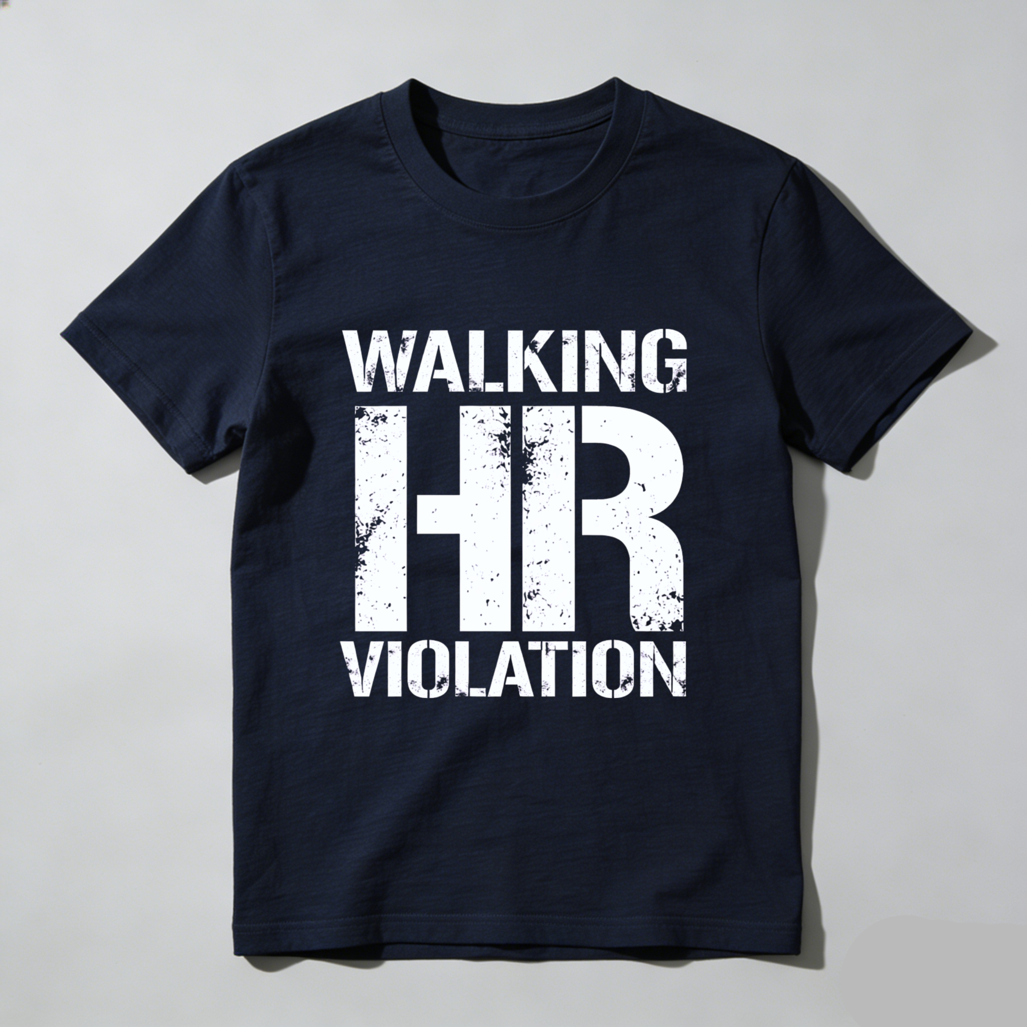 TEECURENT Walking Hr Violation T Shirt Humor Gift For Workplace Jokes Office Fun Wear WOMEN