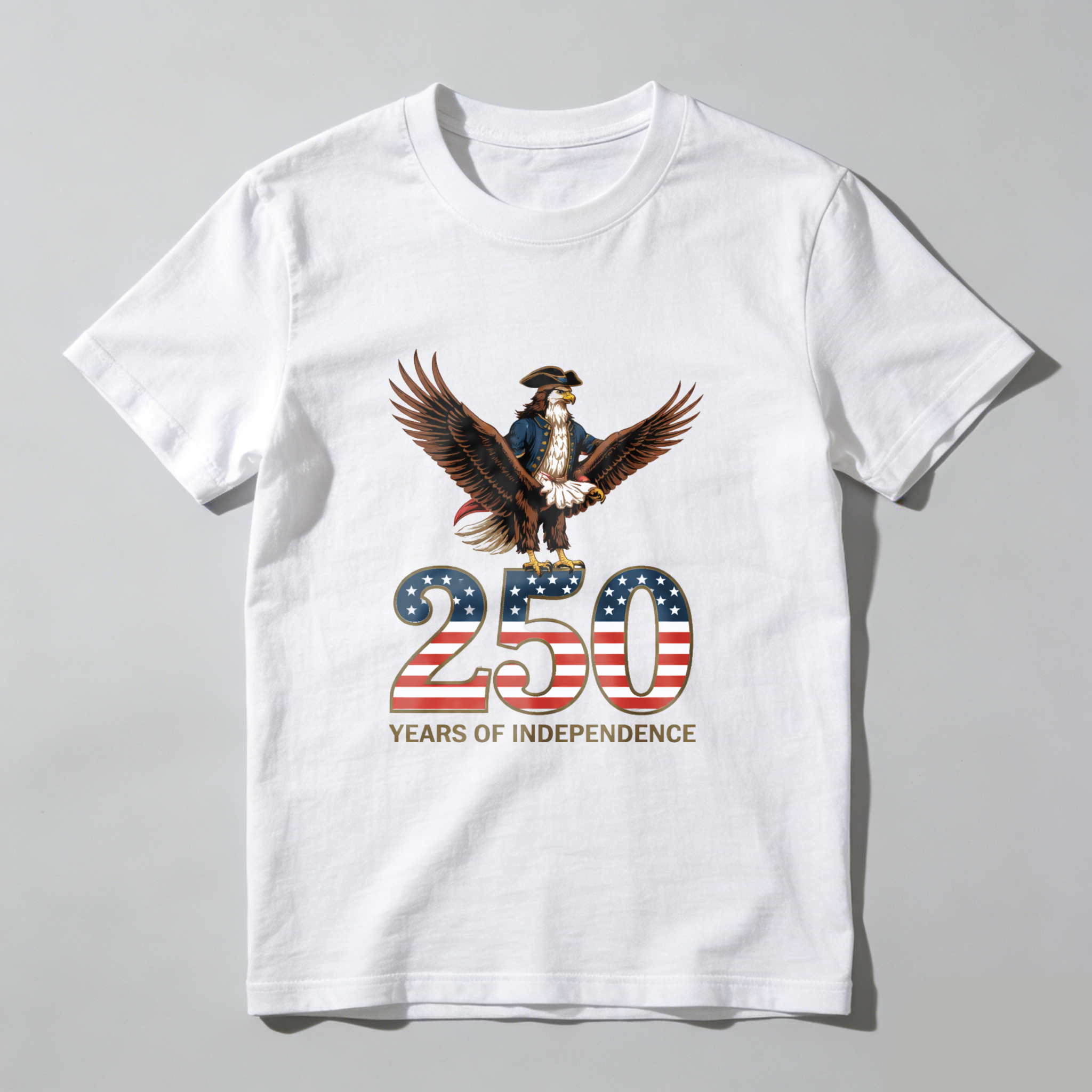 250 Years Of Independence American Eagle Patriotic T-Shirt For Men And Women Celebrating Usa Independence Day 2026