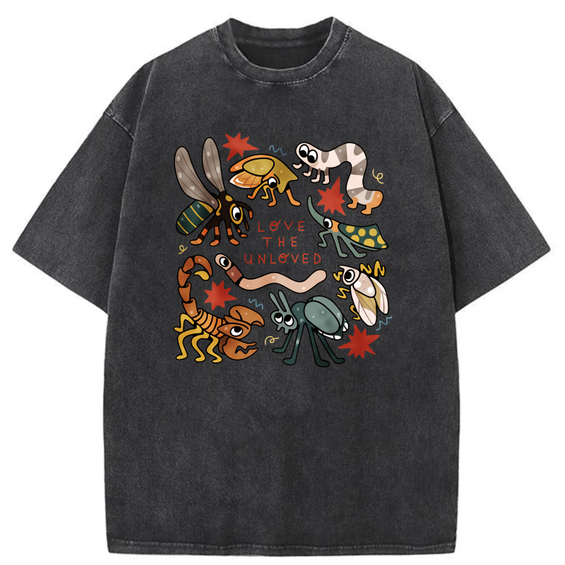 Love The Unloved Insects Pattern tshirt 100% cotton