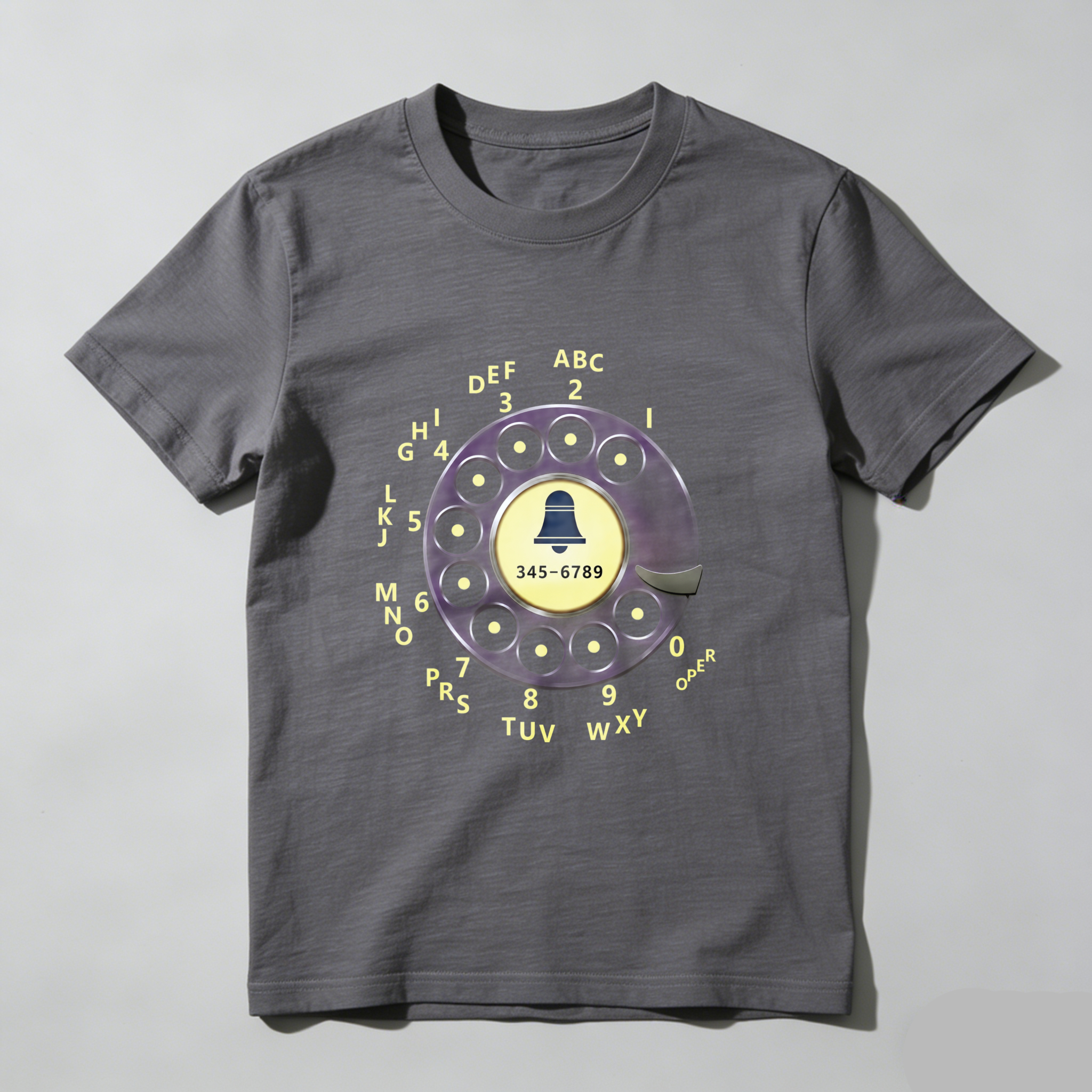 Retro Rotary Dial Phone T-Shirt Vintage Telephone Design Made In Usa