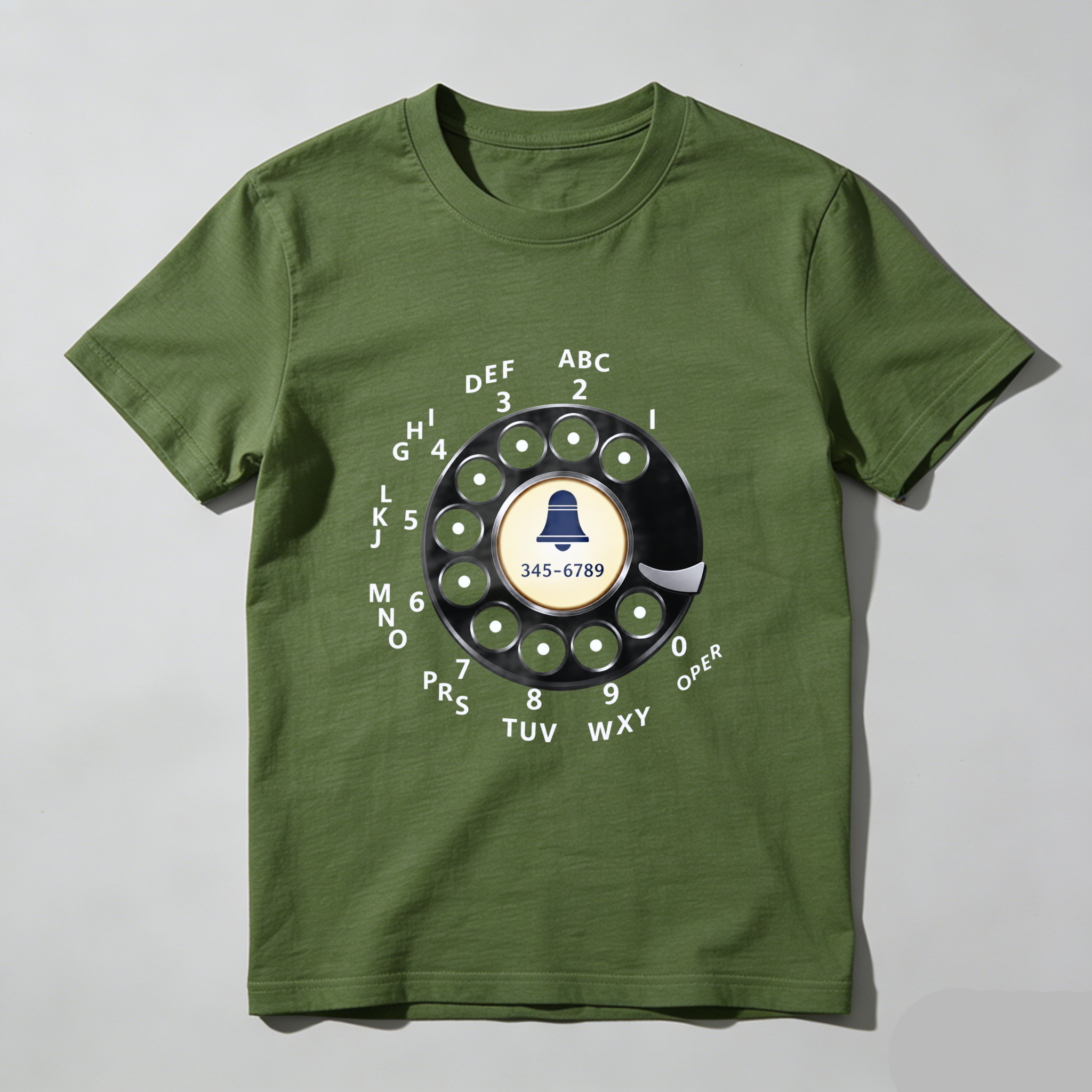 Retro Rotary Phone Dial T-Shirt Classic Vintage Telephone Design Made In Usa