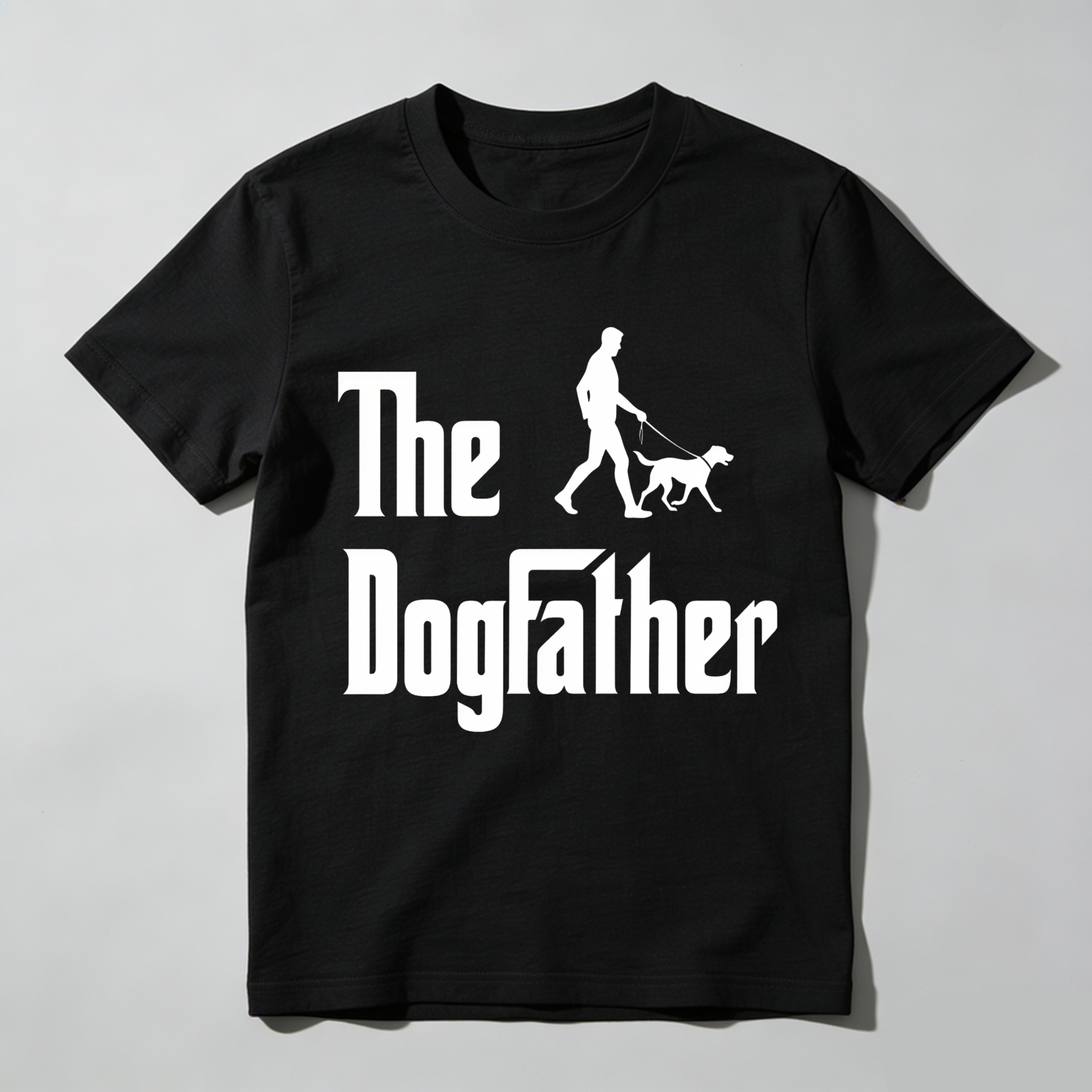 The Dogfather Silhouette Man Walking Dog Unisex Classic T-shirt