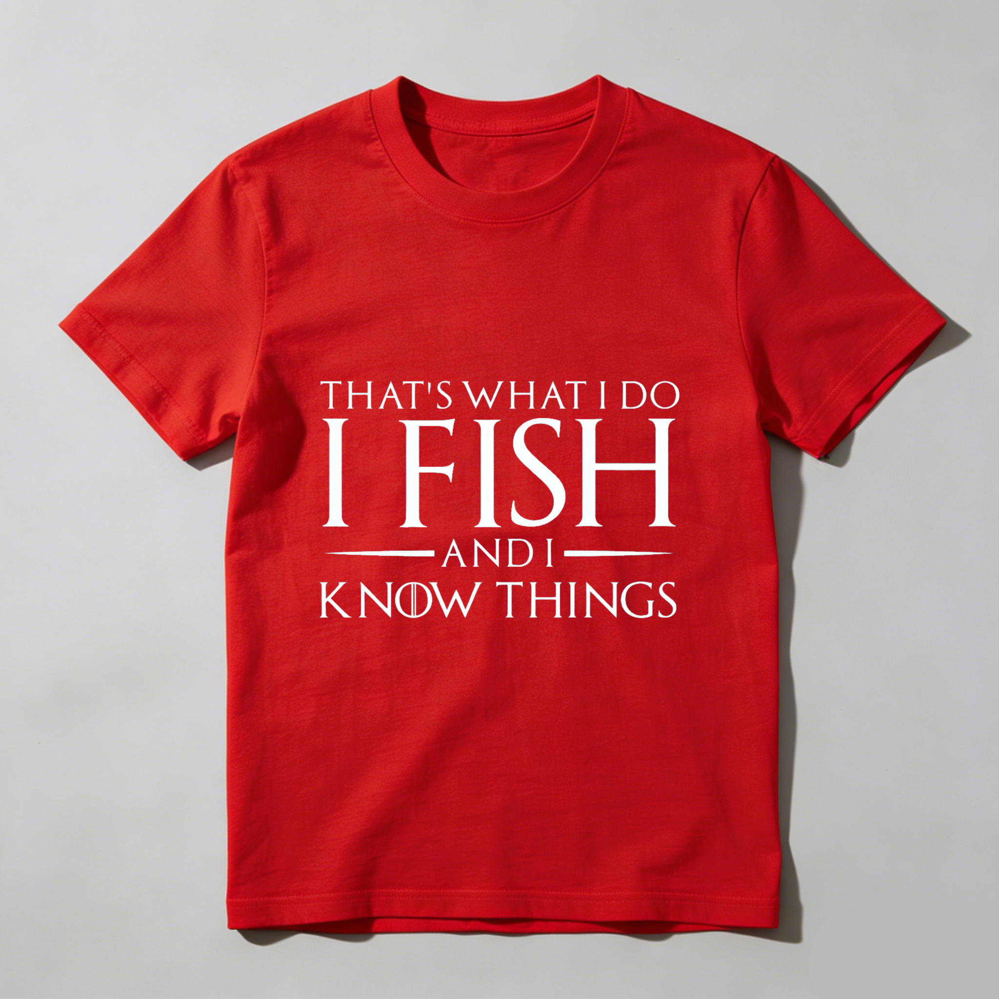 TEECURENT That's What I Do I Fish And I Know Things T Shirt Fishing Lover Gift Humor Saying Apparel WOMEN