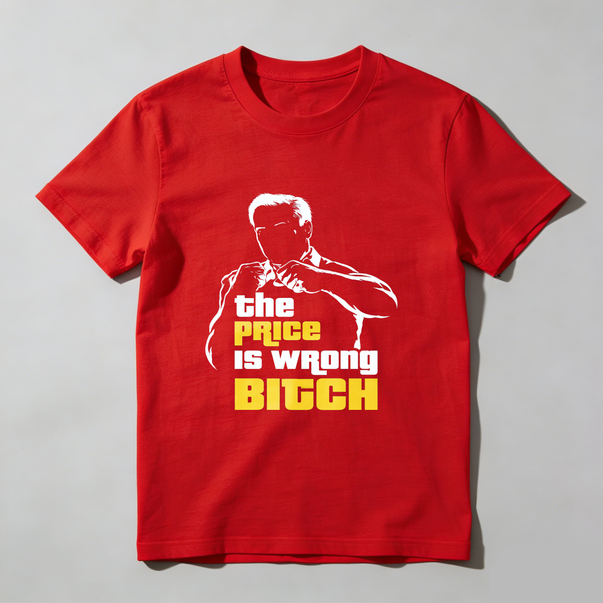 TEECURENT The Price Is Wrong Bitch T Shirt With Iconic Pose And Bold Text Design For Fans Of Classic Game Show Humor