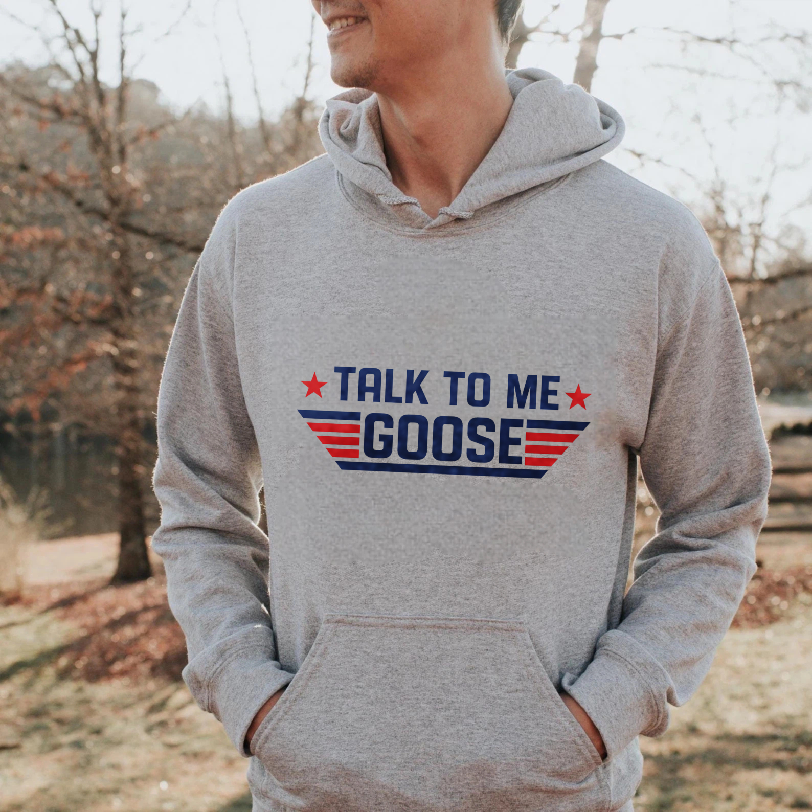 TEECURENT Gildan Talk To Me Goose Hoodie Top With Stars And Stripes Design For Men And Women Casual Sweatshirt Unisex Pullover With Front Pocket And Drawstring Hood