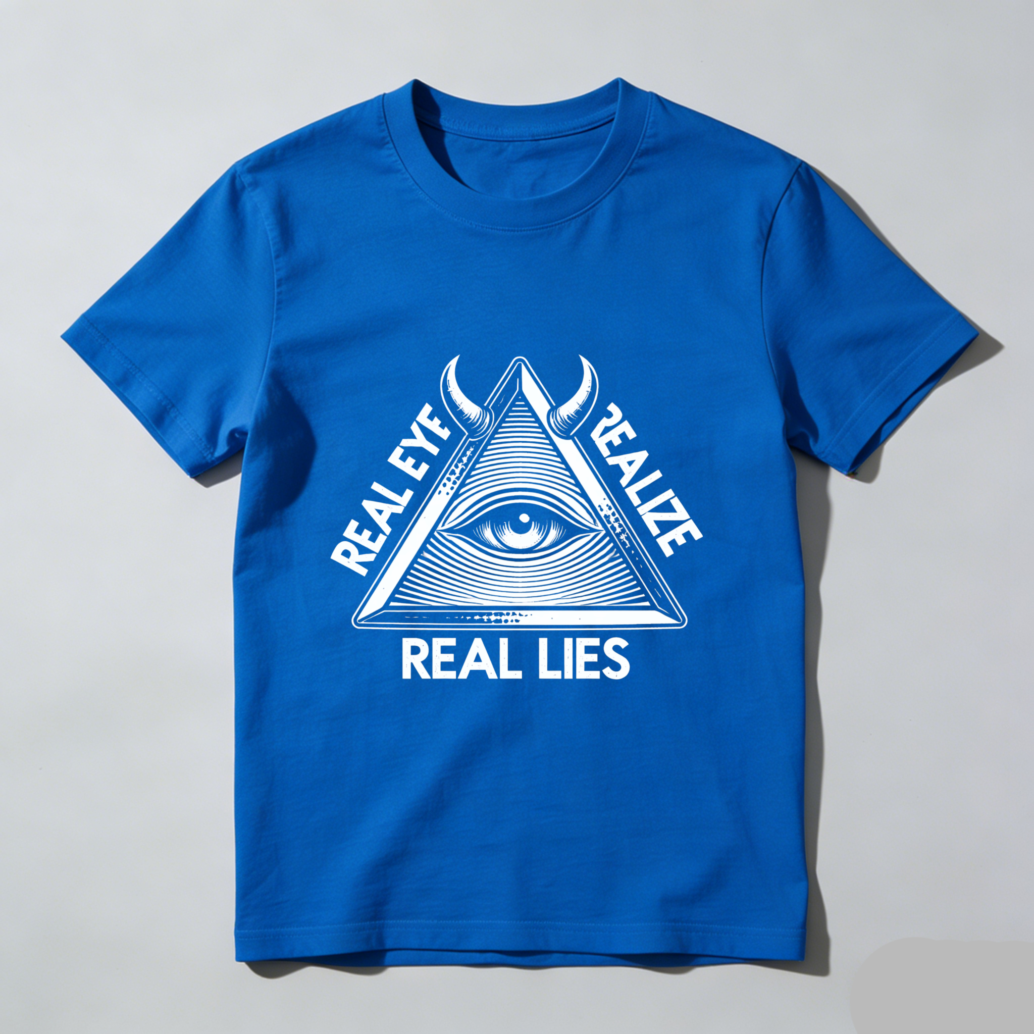 TEECURENT  Real Eye Realize Real Lies Pyramid Eye Symbol TEECURENT
