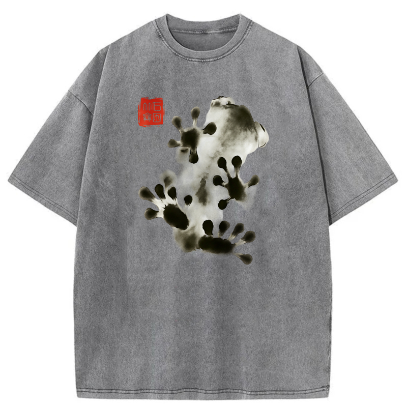 Ink Blot Art With Red Seal tshirt 100% cotton