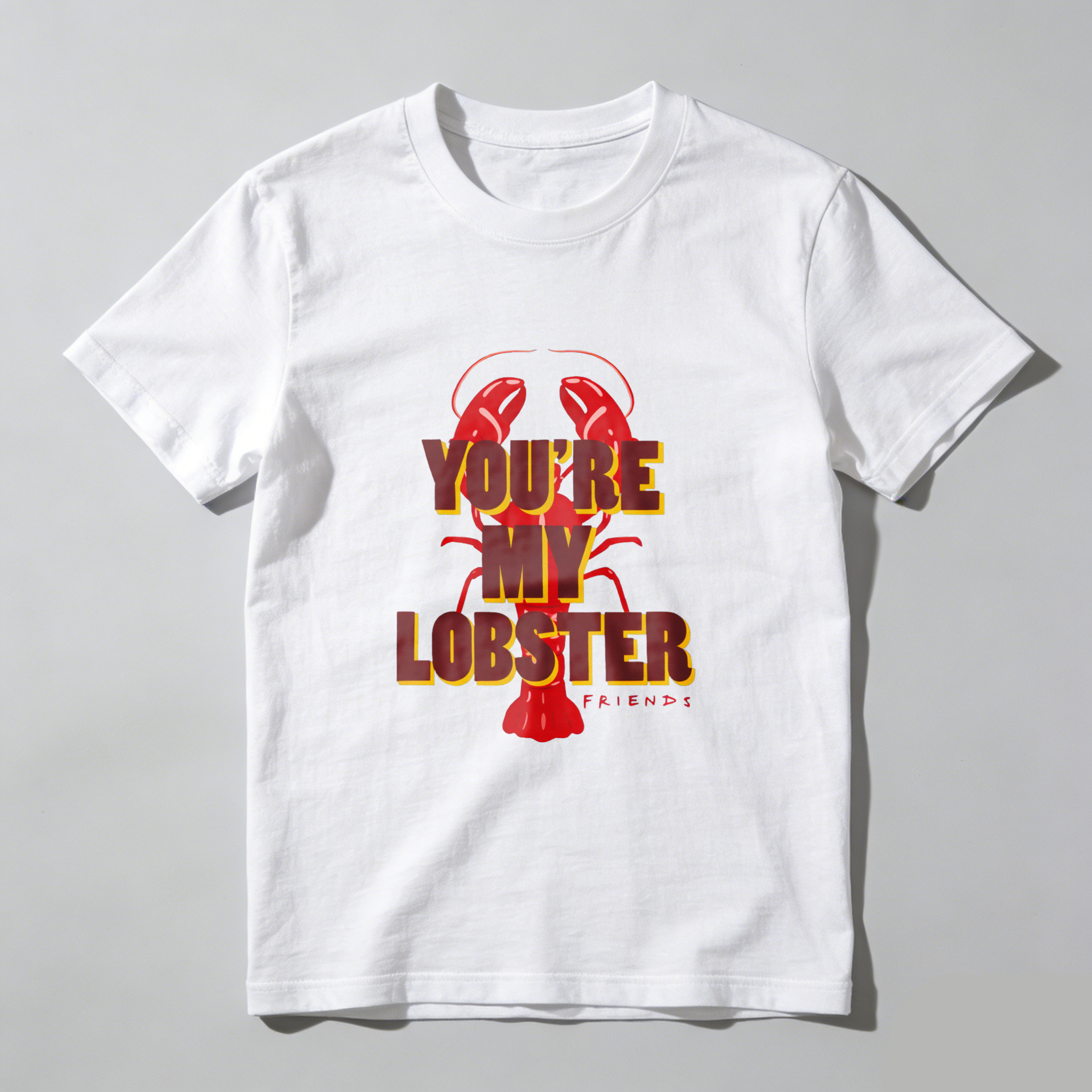 TEECURENT Youre My Lobster Friends Quote T Shirt Black Cotton Graphic Tee For Men Women Unisex Casual Top