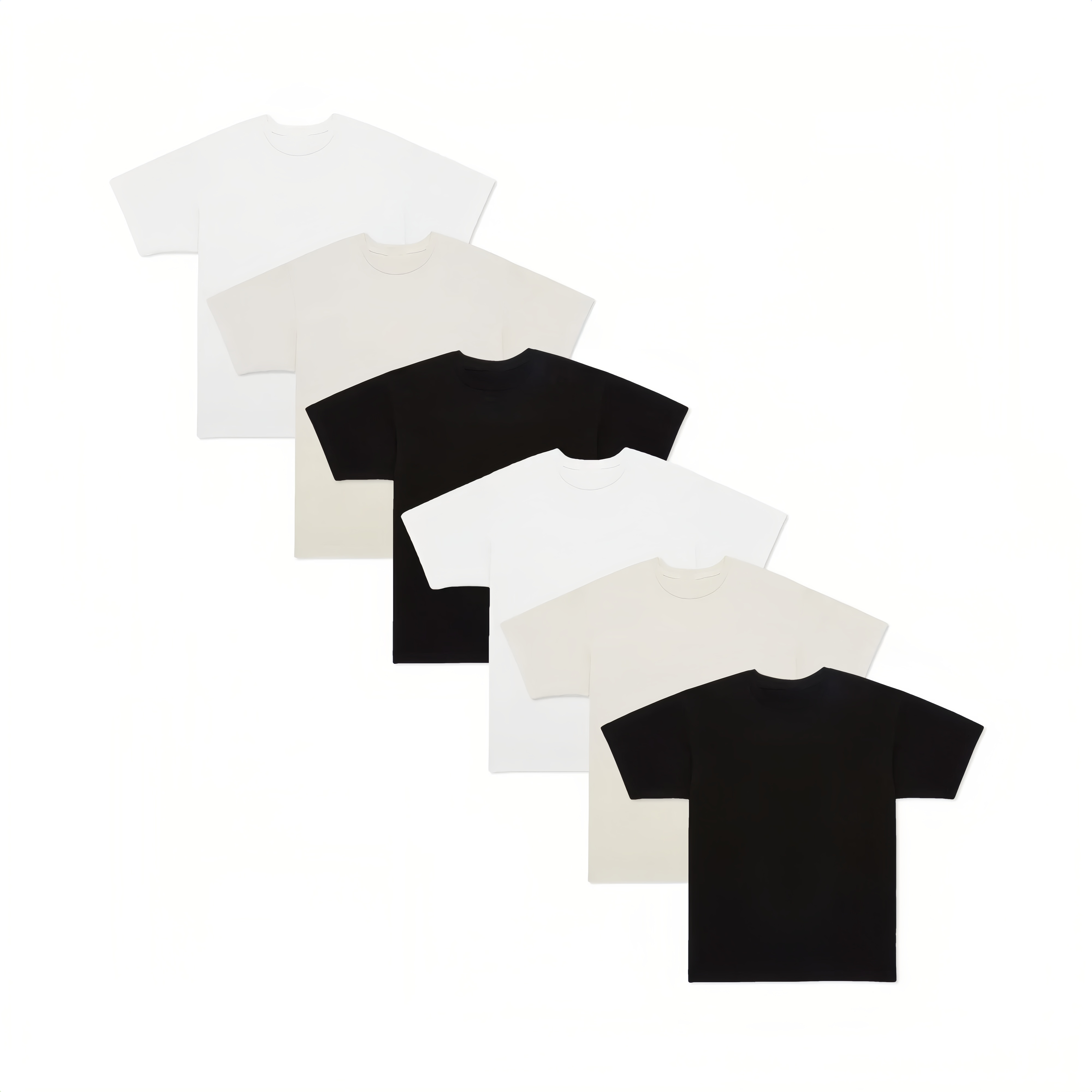 MENS DROP SHOULDER TEE 6 PACK