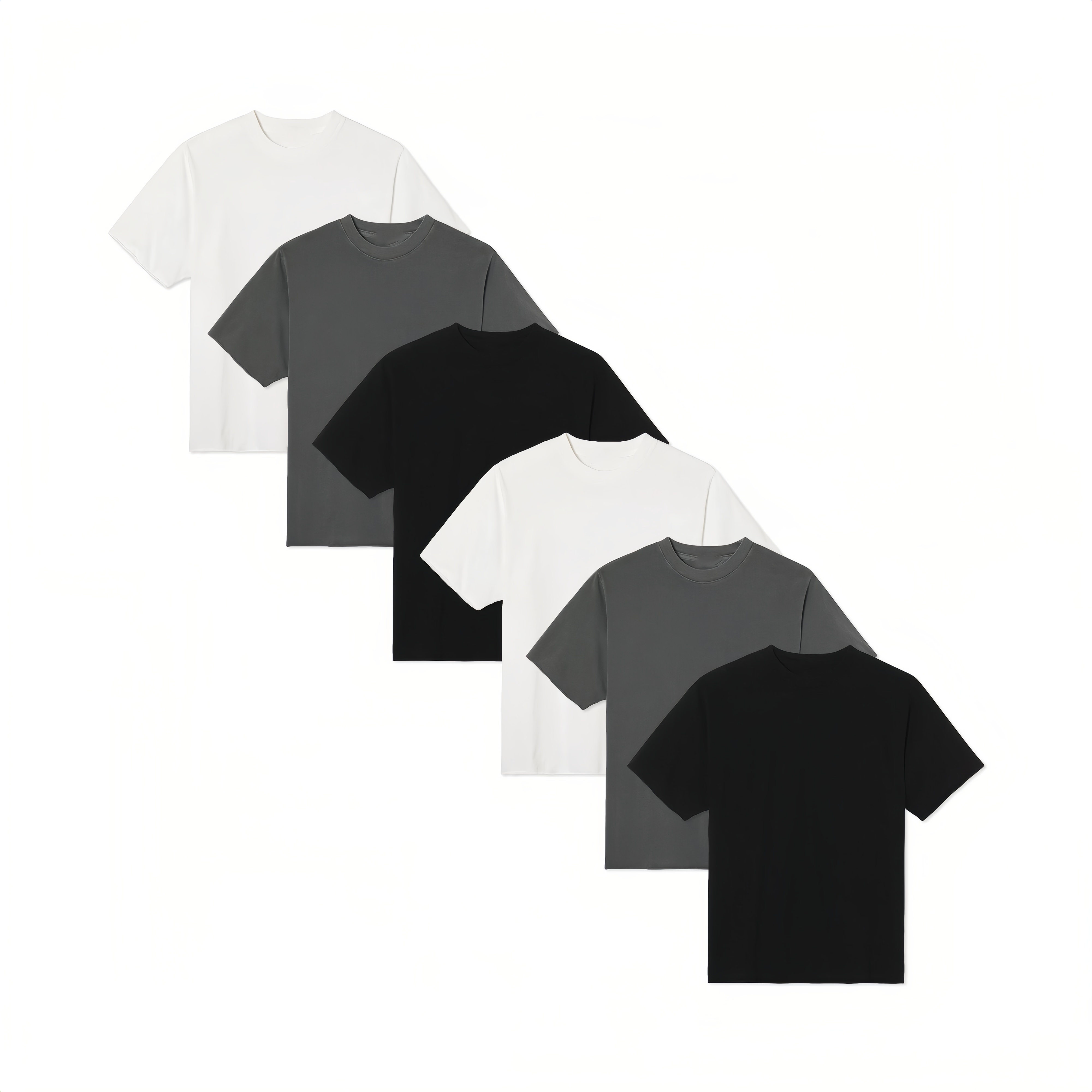 MENS MOCK NECK TEE 6 PACK