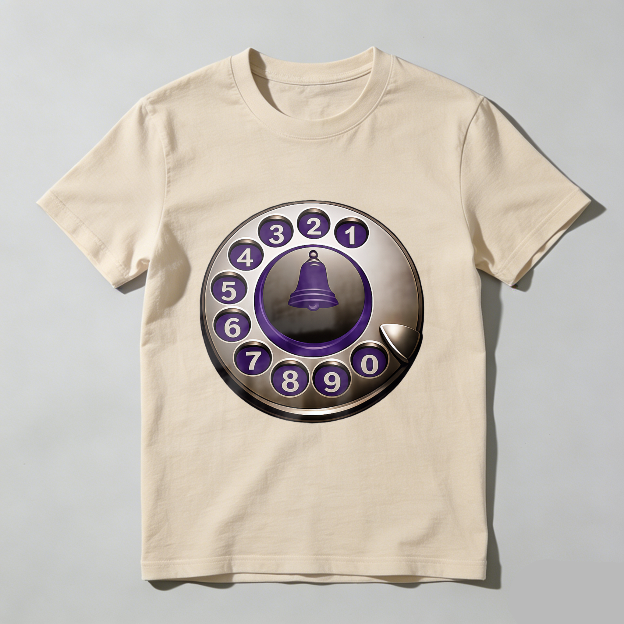 Retro Telephone Dial Design T Shirt Made In Usa