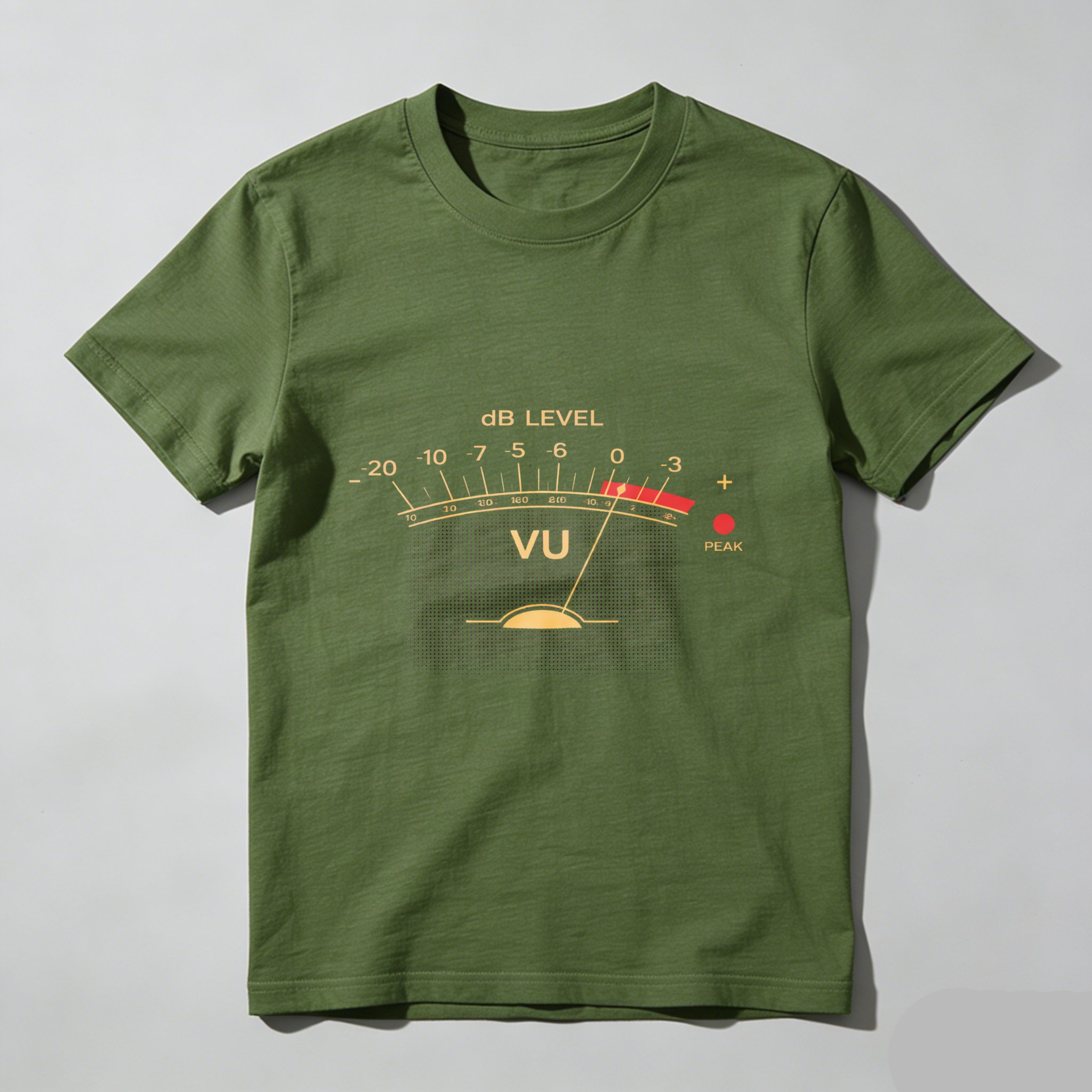 VU Meter Db Level Audio Engineering T-Shirt Music Production Sound Design Black Cotton Shirt