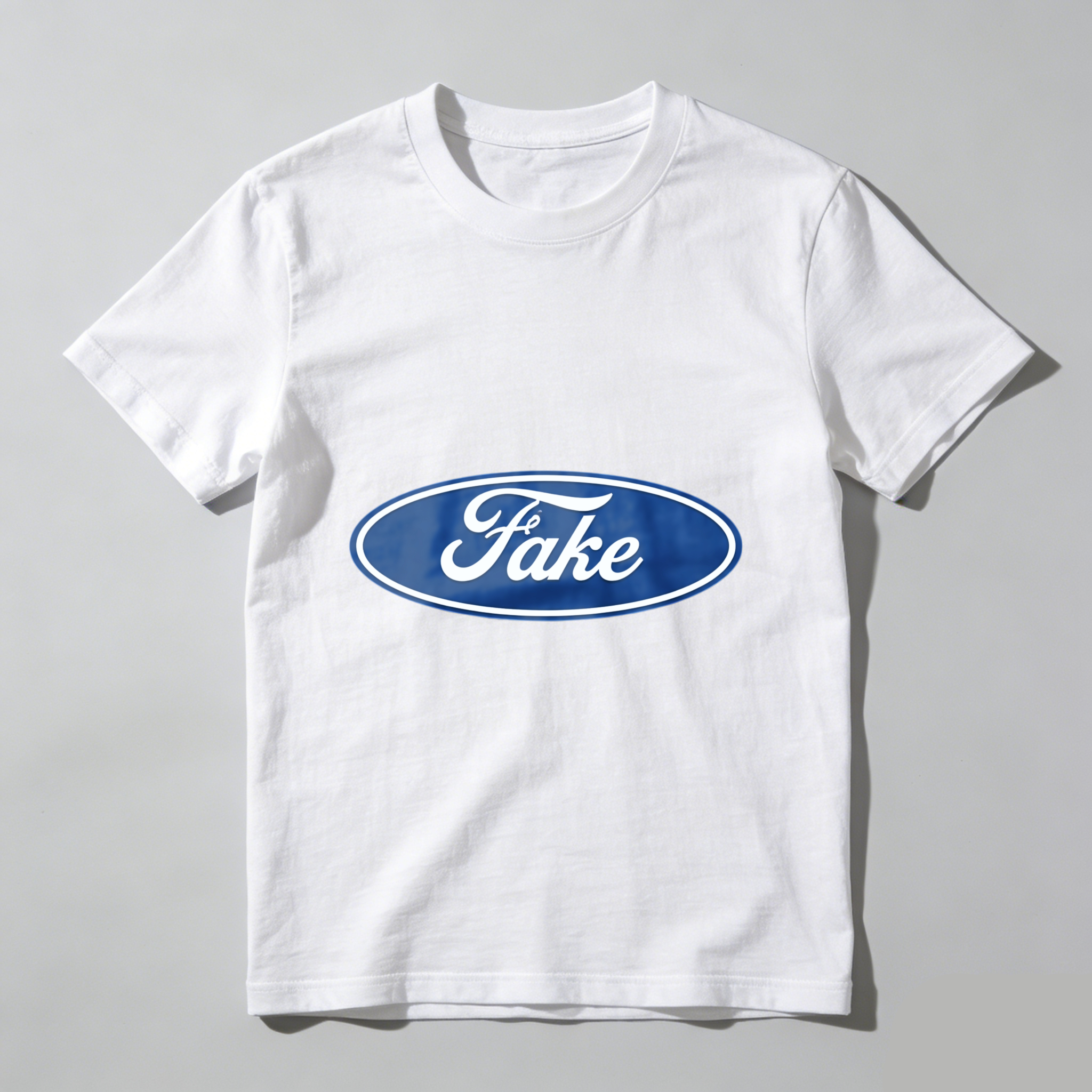 Fake Ford Logo T Shirt Black Men Women Unisex Casual Tee Top Fashion Statement Clothing