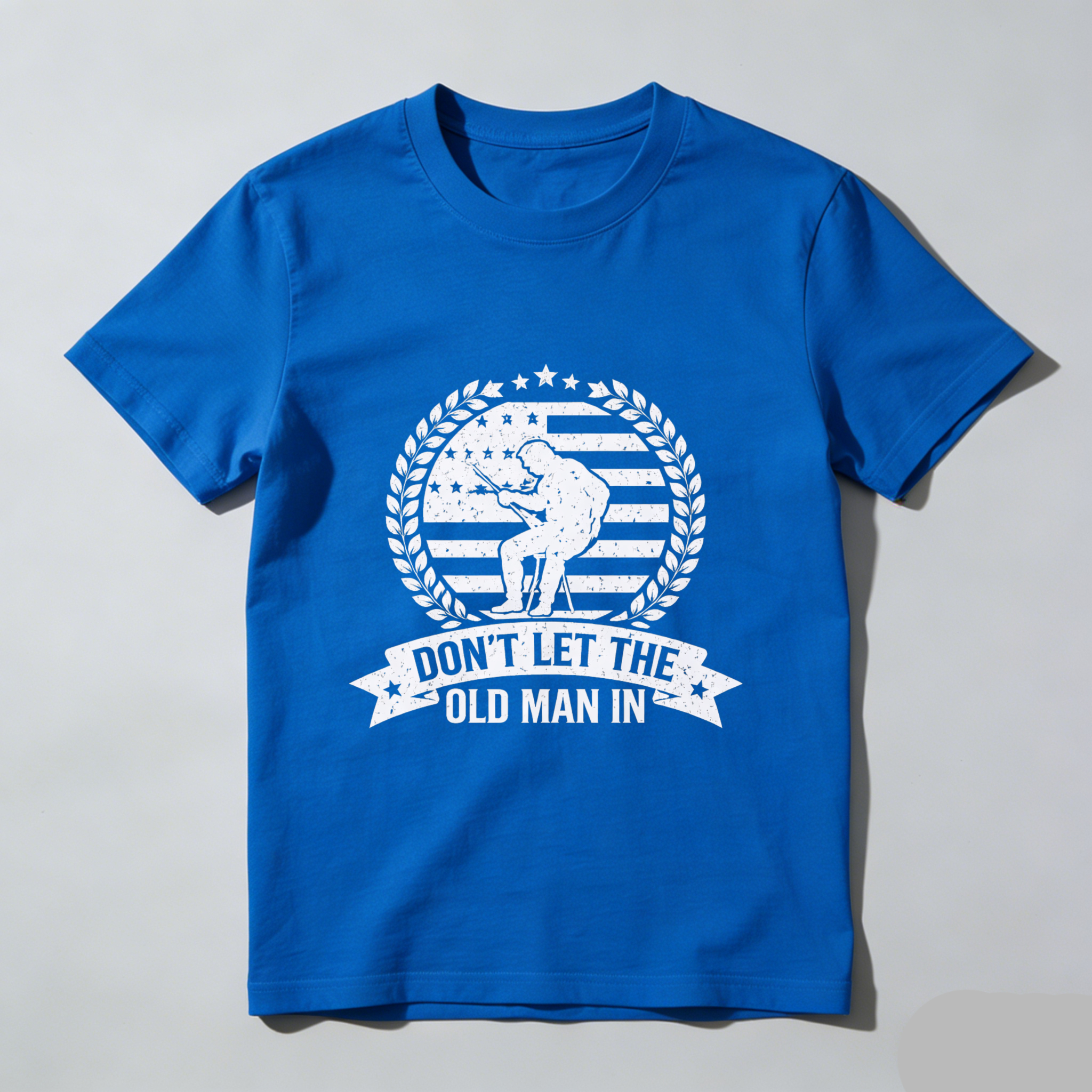 TEECURENT Don't Let The Old Man In T-Shirt Gym Motivation Fitness Shirt Workout Apparel For Men And Women