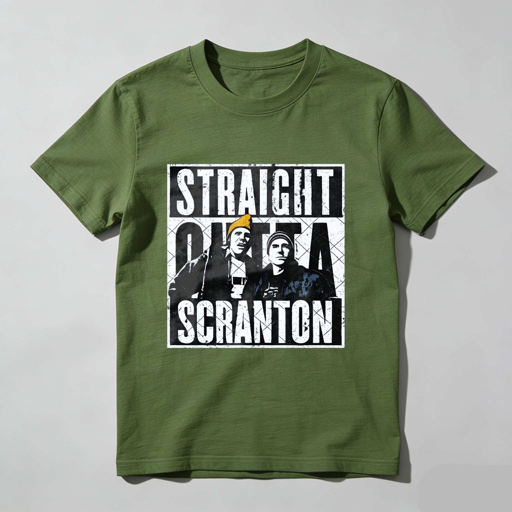 TEECURENT Straight Outta Scranton The Office T Shirt Men Women Unisex Black Comedy Drama TV Show Fan Gift Apparel