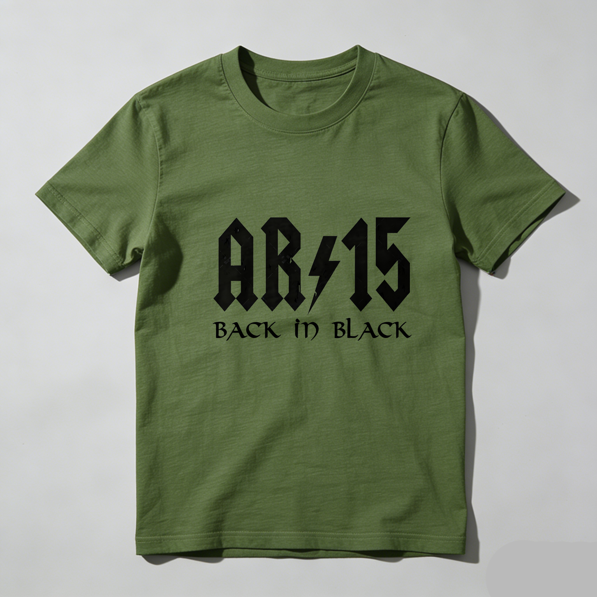 TEECURENT Ar15 Back In Black Pure Cotton Short Sleeve T Shirt-TeeCurent