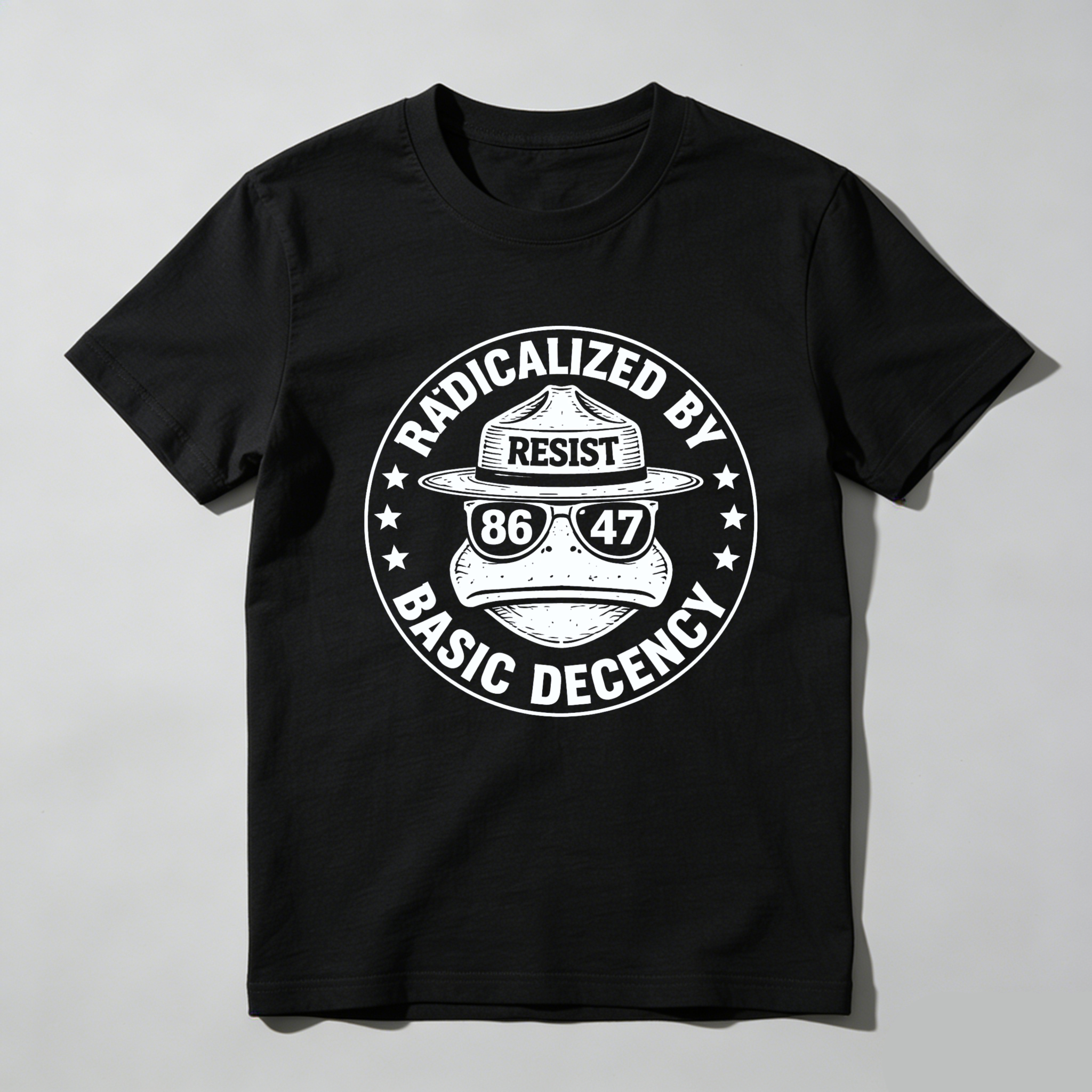 TEECURENTRadicalized By Basic Decency Resist 86 47 T Shirt-TeeCurent