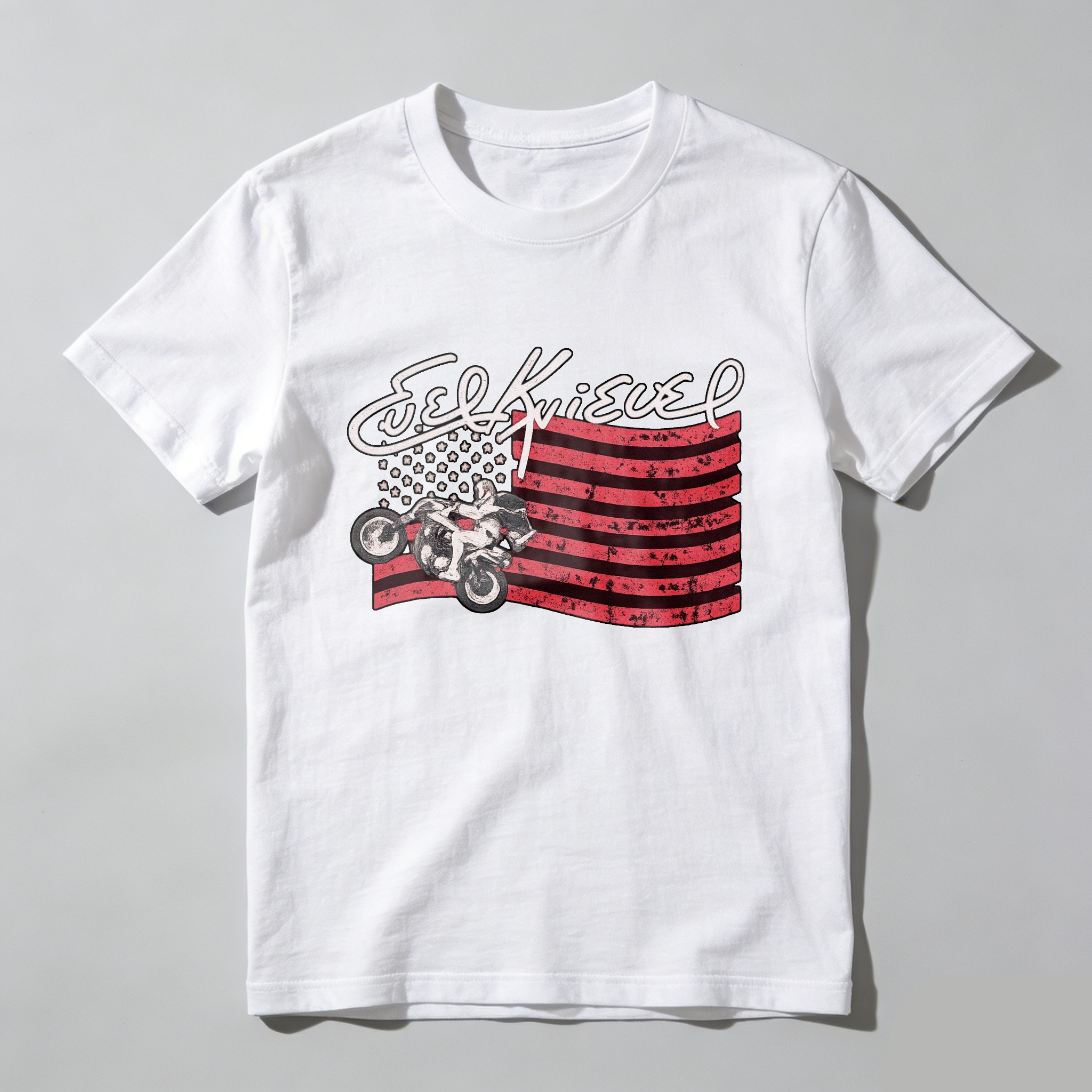 Joe Quieer American Flag Motorcycle T Shirt Made In Usa