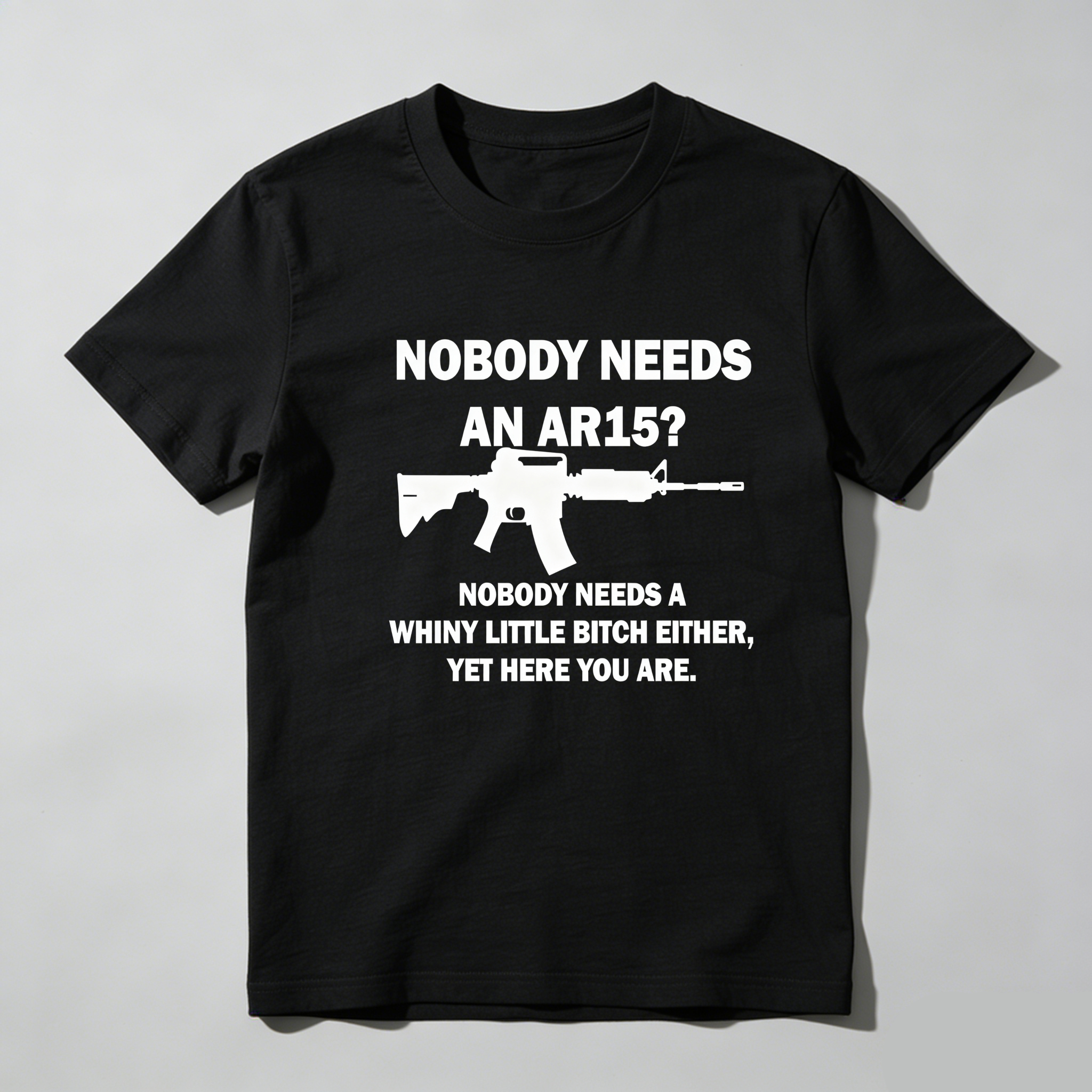 TEECURENT Nobody Needs An Ar15 Pure Cotton Short Sleeve T Shirt-TeeCurent